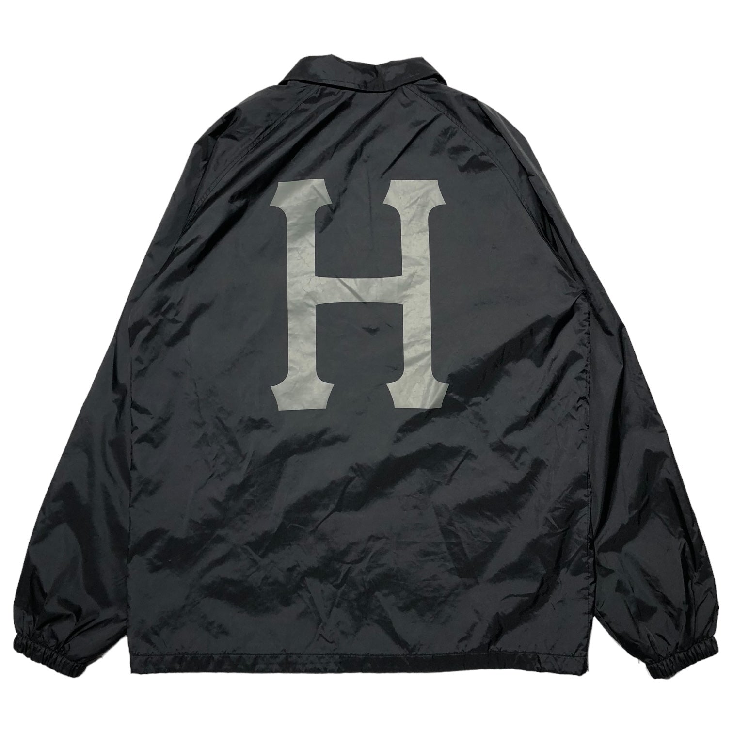 HUF(ハフ) back logo coach jacket バックロゴ コーチ ジャケット M ブラック