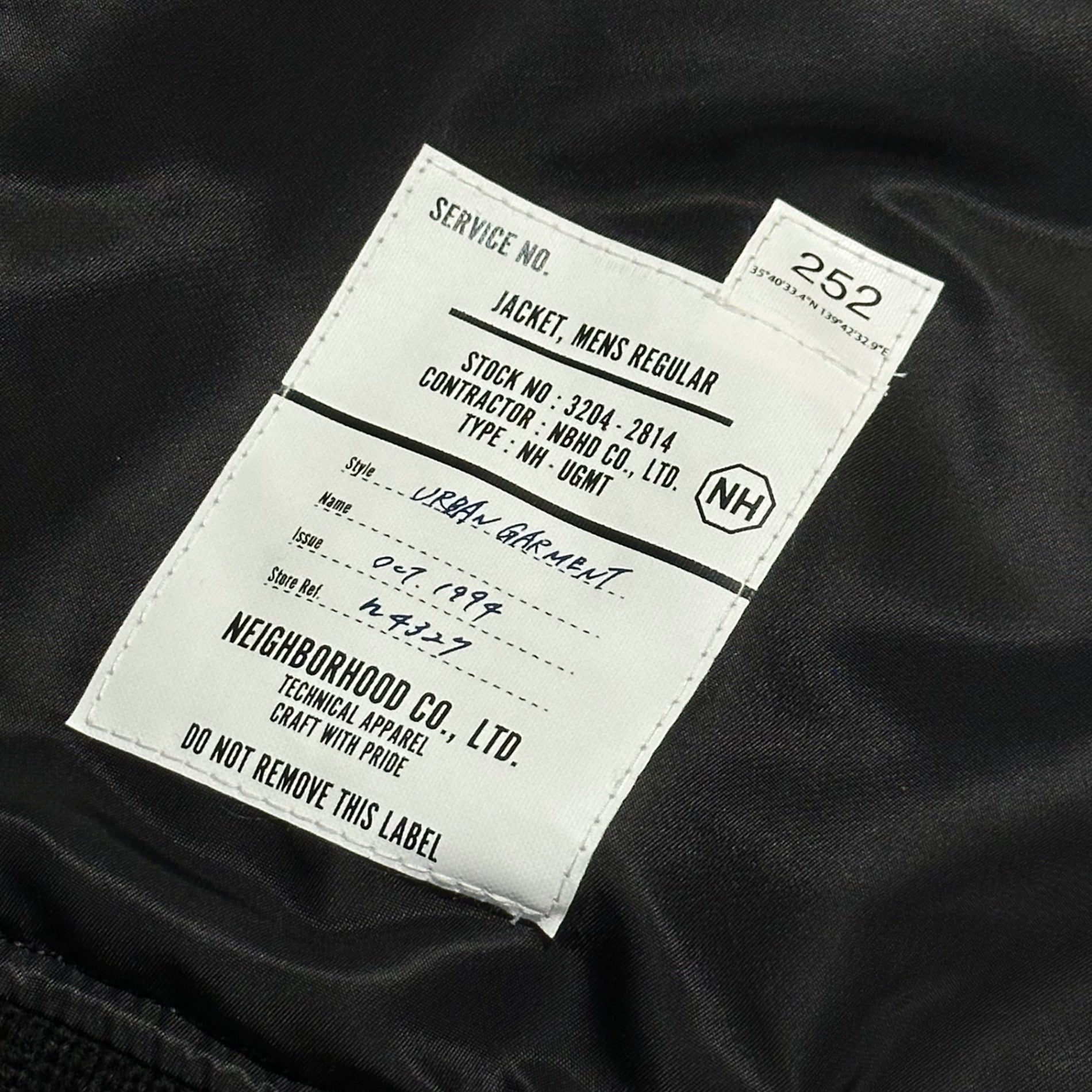 NEIGHBORHOOD(ネイバーフッド) 25AW MA-1 FLIGHT JACKET MOD フライト ジャケット 252SPNH-JKM02 L ブラック ブルゾン ミリタリー