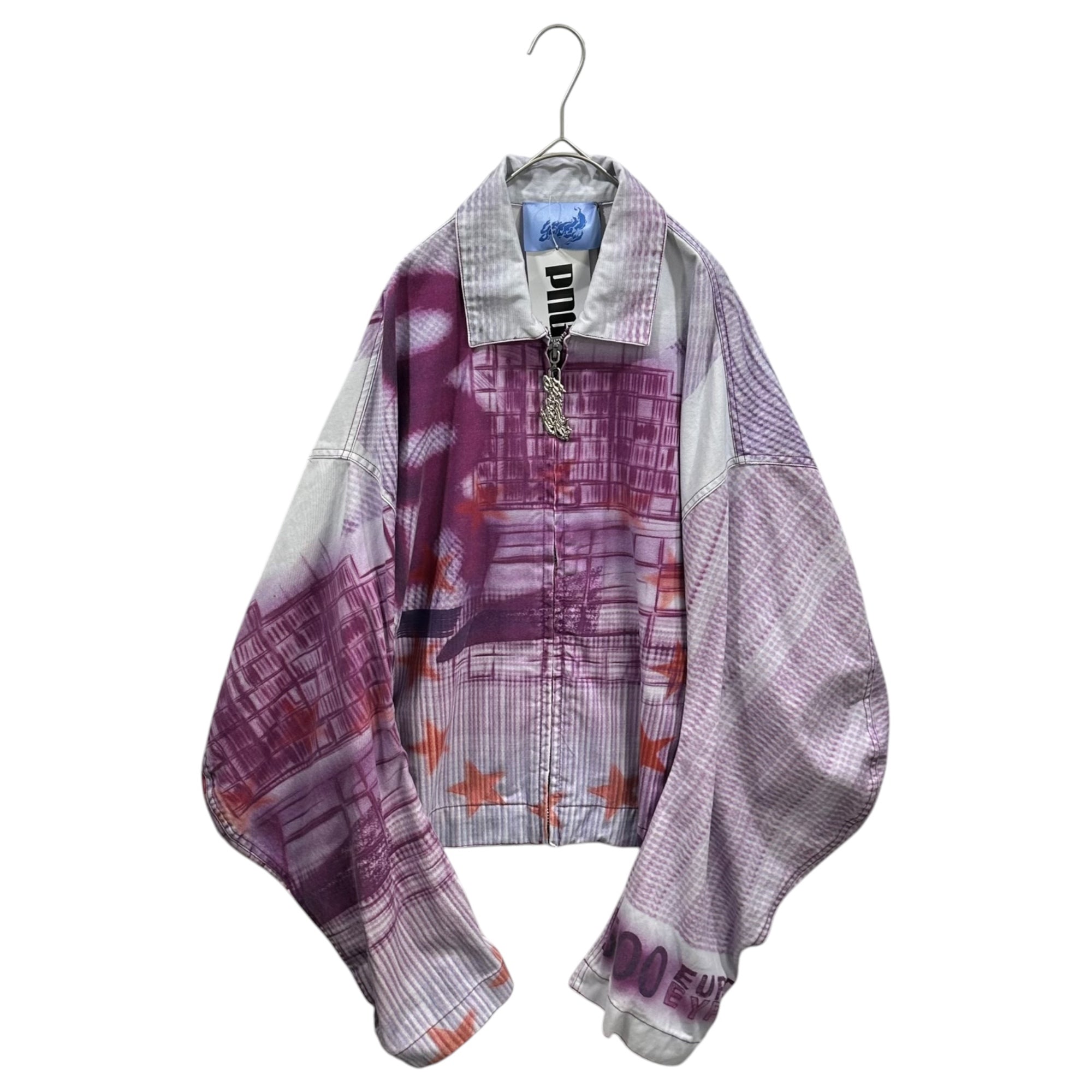 Gerrit Jacob(ジェリットジェイコブ) 2025AW PRINTED DENIM JACKET デニム ジャケット GJ25FW-JK2-PLU S プラム×スカイ PNG STORE 取扱
