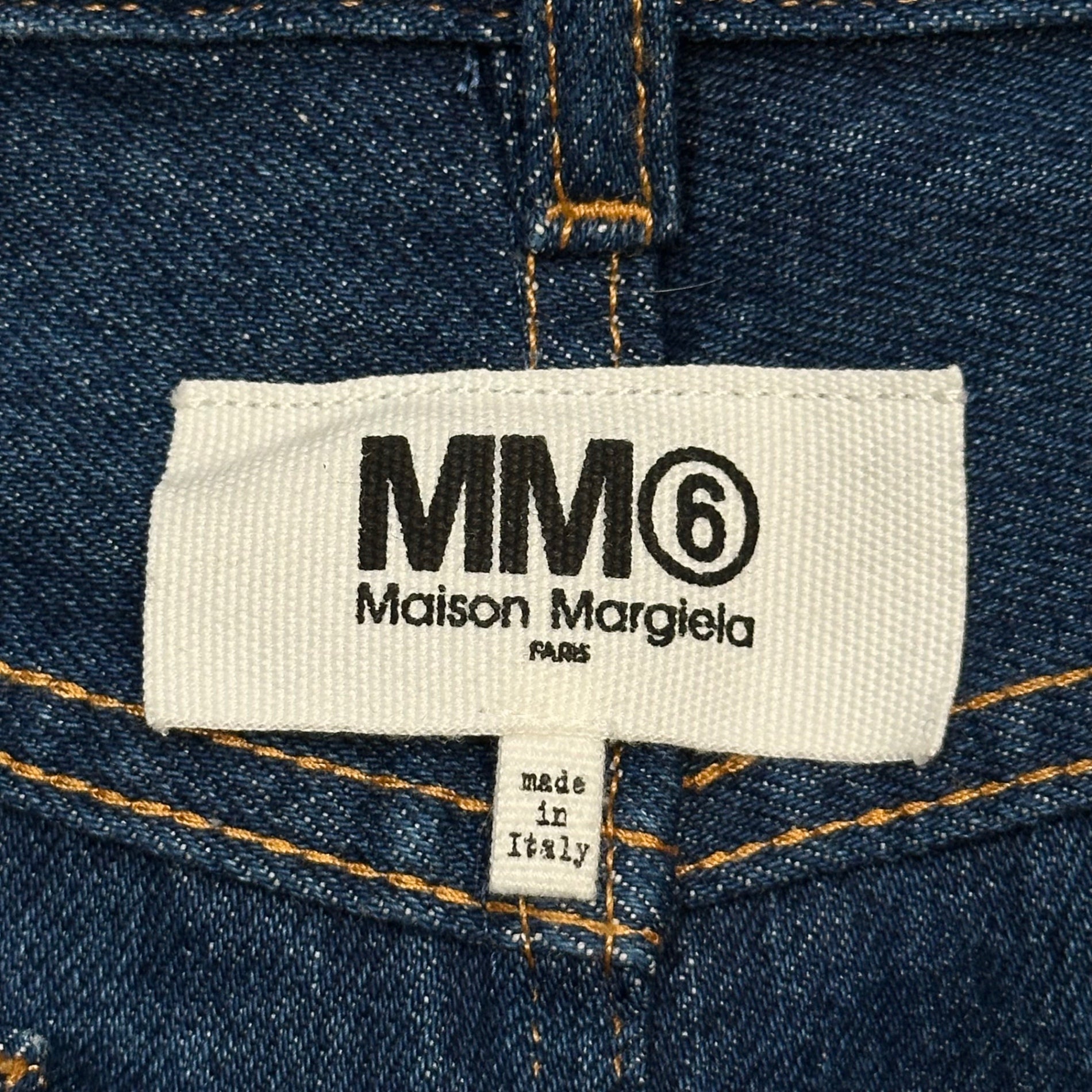 MM6 Maison Margiela(エムエムシックス) 2021AW Inside-Out Denim Skirt インサイドアウト デニム スカート S62MA0068 46 インディゴ