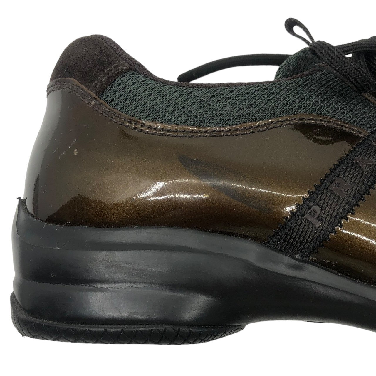 PRADA SPORT(プラダスポーツ) 00's enamel tech shoes エナメル テック シューズ ローカット スニーカー 3261  37(23.5cm程度) ブラウン×グレー