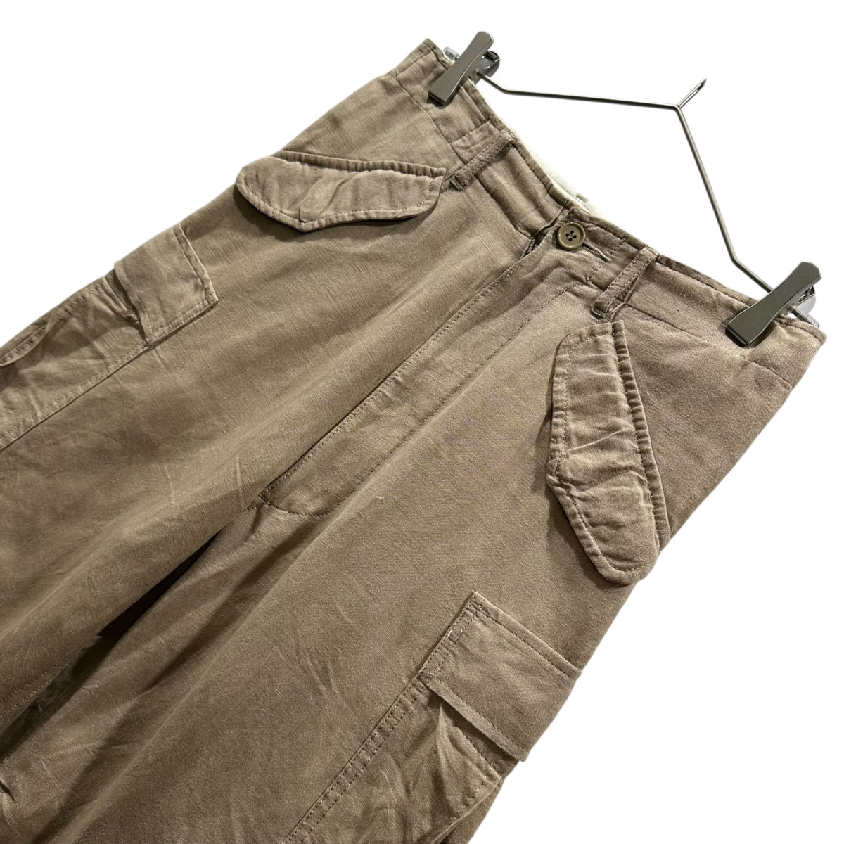 tricot COMME des GARCONS(トリココムデギャルソン) 2003SS Linen-Rayon Cargo Pants リネン レーヨン カーゴ パンツ TI-P019 S ベージュ AD2002 00s アーカイブ