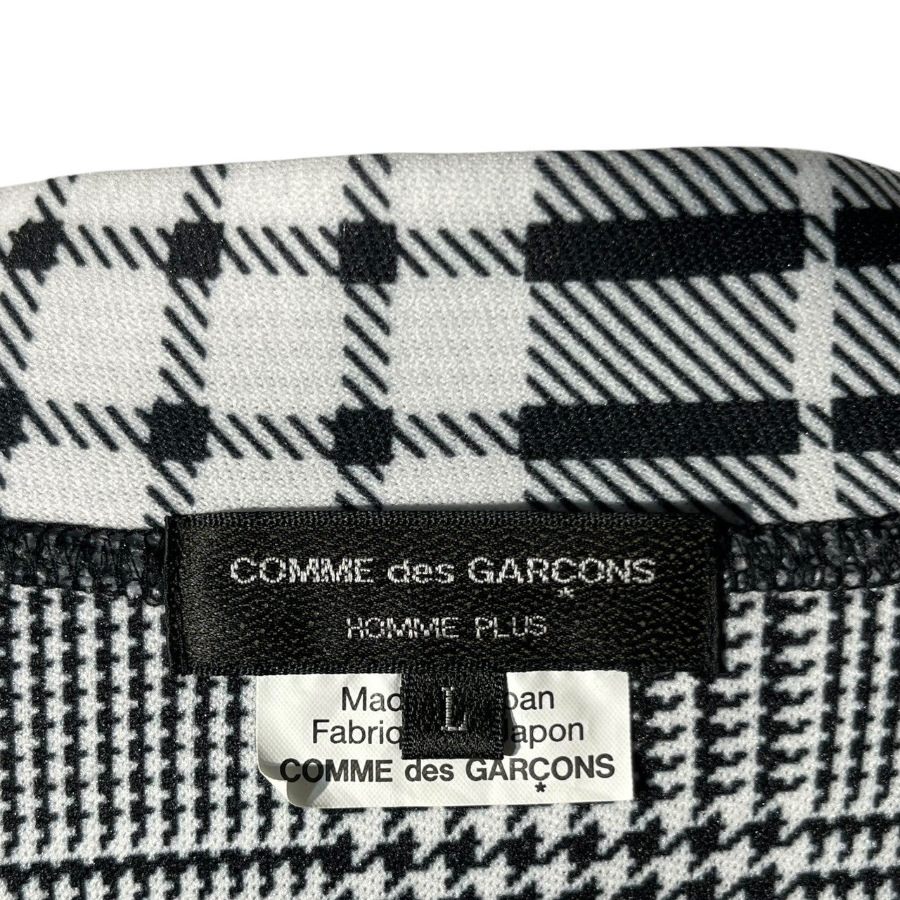 COMME des GARCONS HOMME PLUS(コムデギャルソンオムプリュス) 21AW DARKROOM期 Asymmetric check cardigan ダークルーム アシンメトリー チェック カーディガン PH-T012 L ホワイト×ブラック AD2021