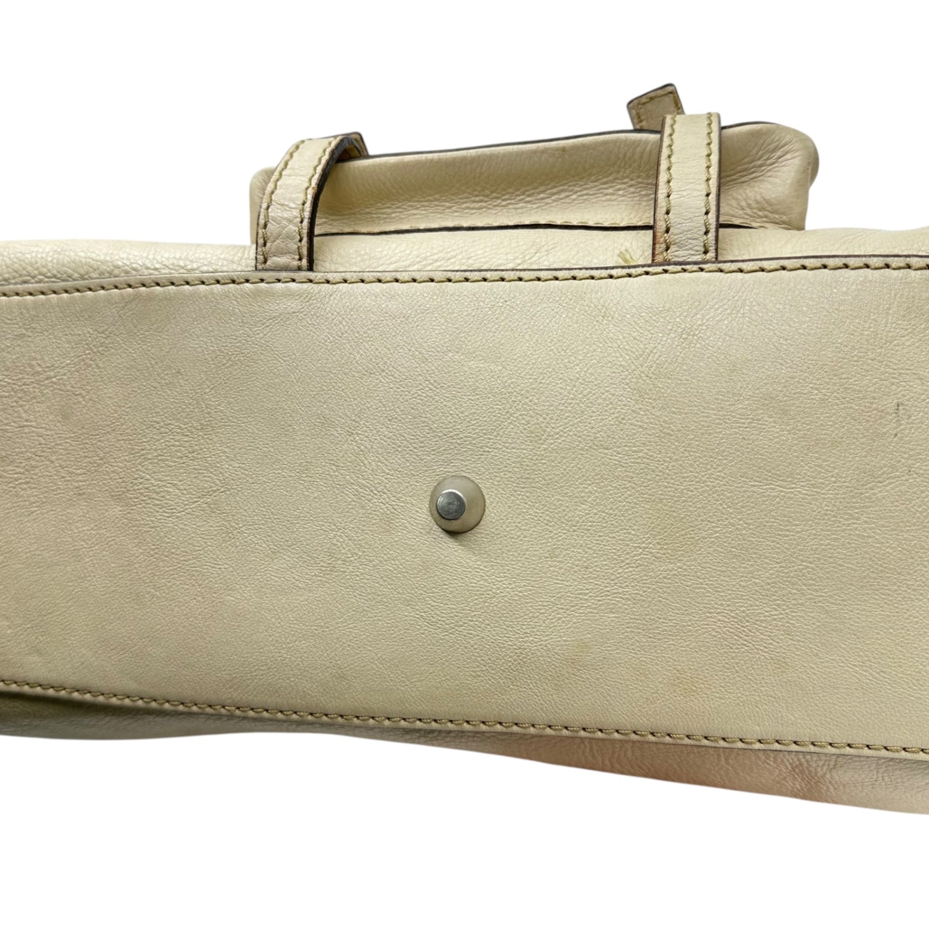 CHLOE(クロエ) EDITH エディス ステッチ レザー ハンド バッグ アイボリー