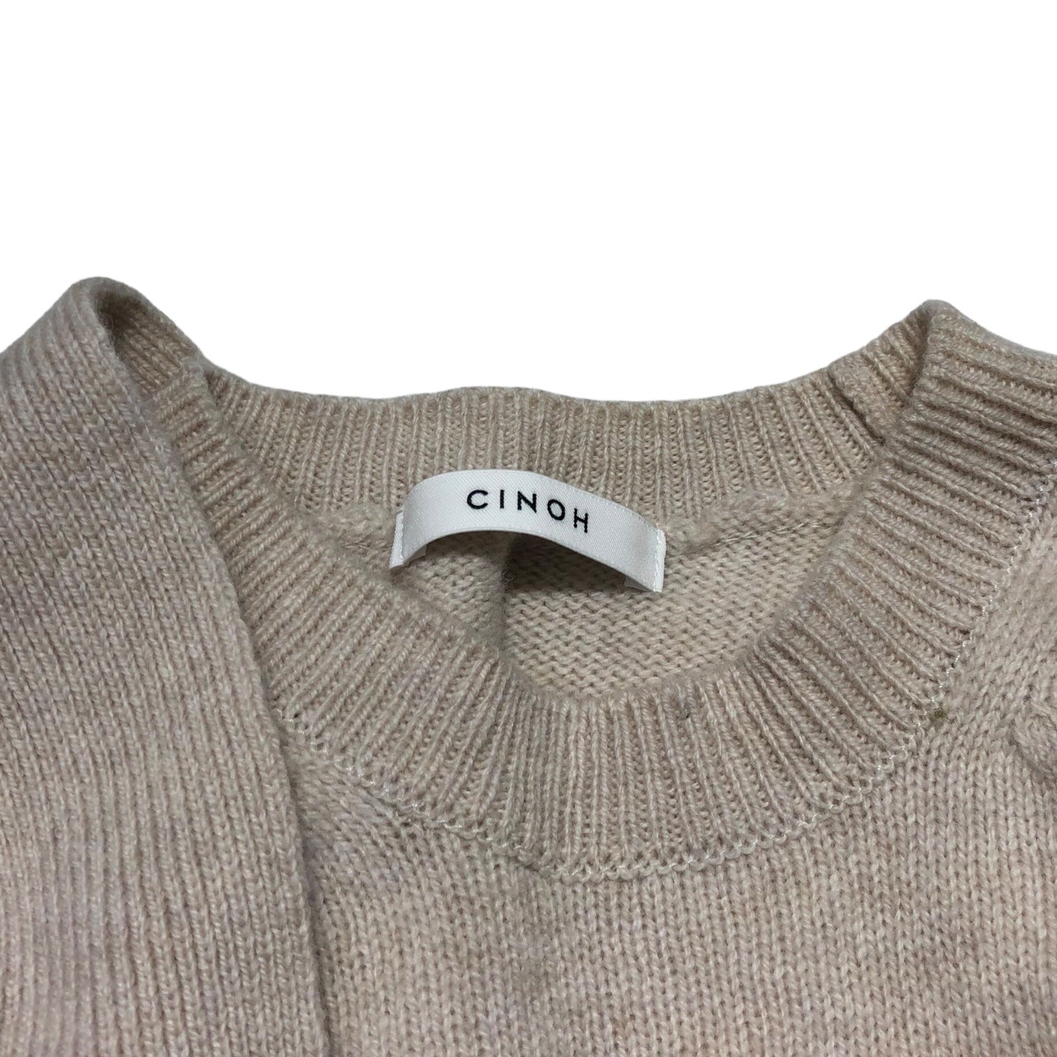 CINOH(チノ) LAYERED CREW NECK KNIT レイヤード クルーネック ニット 20WKN007 36(S程度) ベージュ