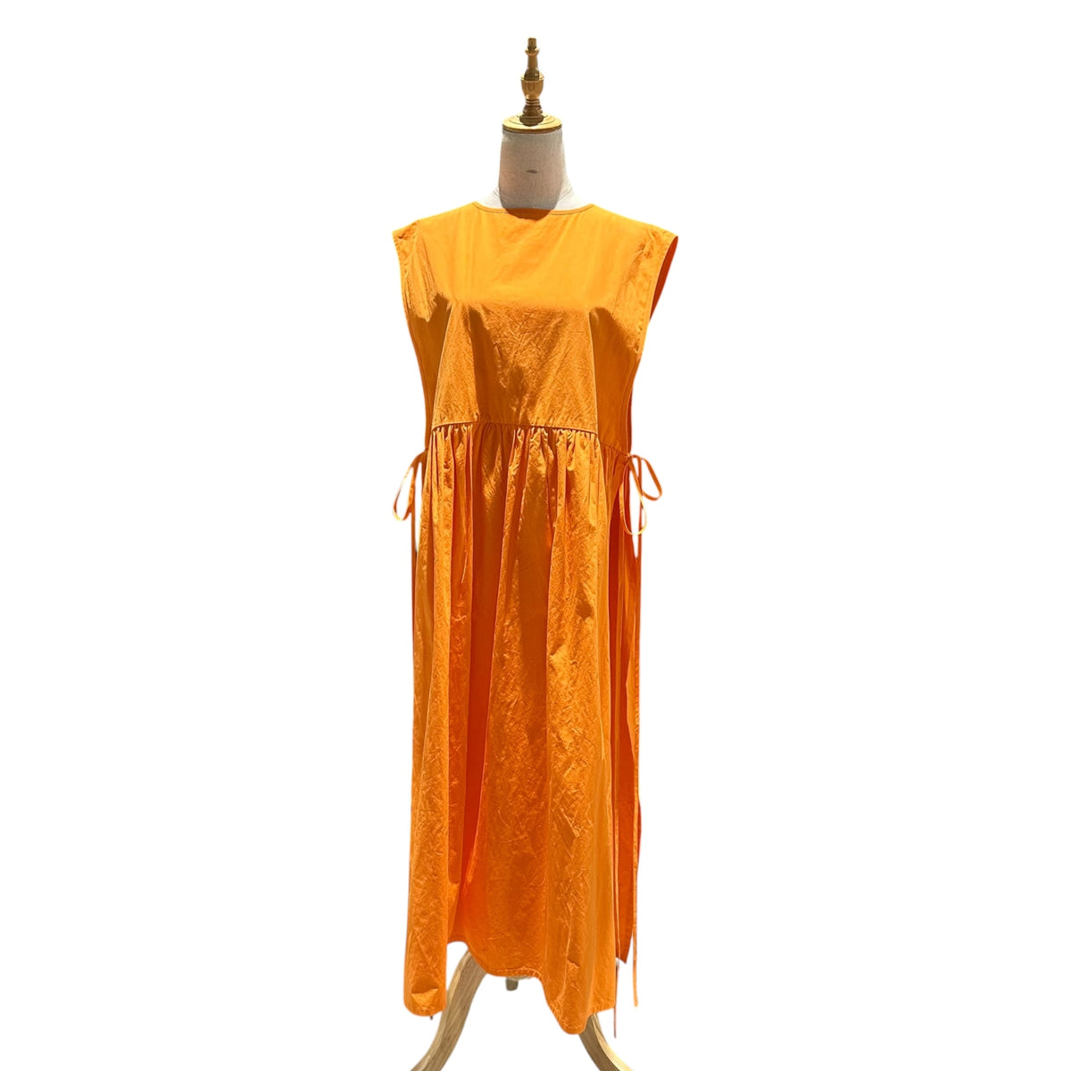 ELEPH(エレフ) Strik Dress Orange Cotton ストライクドレス オレンジ コットン 8626-343-0428 XS オレンジ サイドスリット ワンピース