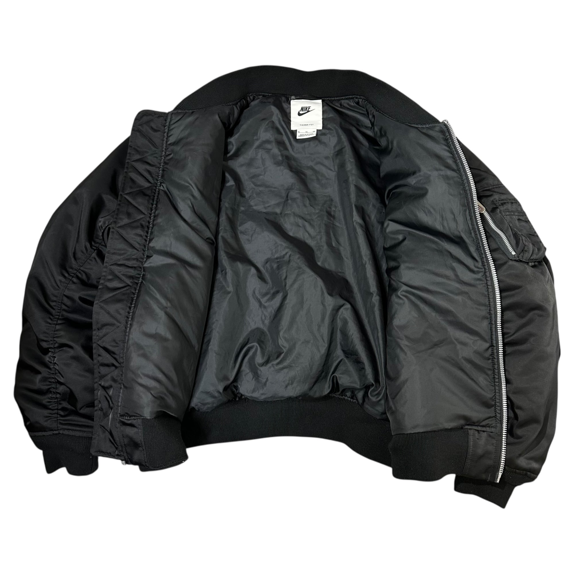 NIKE(ナイキ) AS M NSW NIKE AIR BOMBER JKT ロゴ 刺繍 ボンバー ジャケット DV9892-010 XL ブラック MA-1 ブルゾン