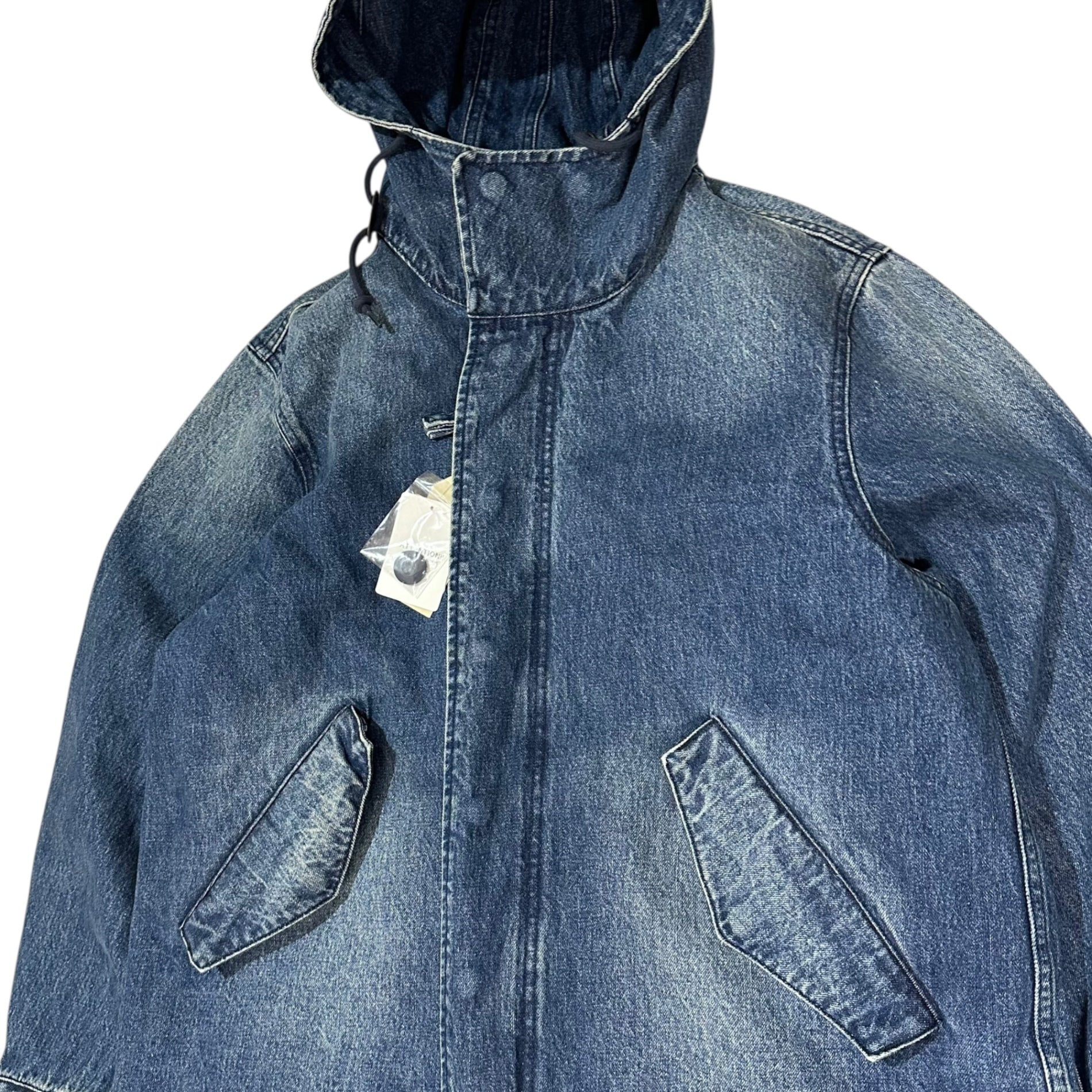 HOUSTON(ヒューストン) Liner-lined Denim Hooded Coat ライナー付き デニム フーデッド コート 50938 M インディゴ