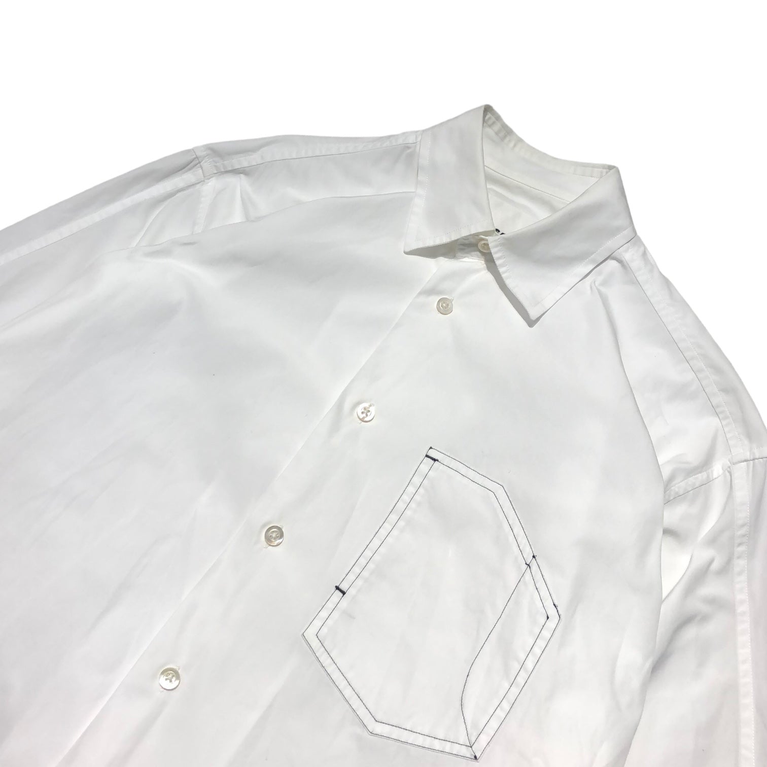 JIL SANDER(ジルサンダー) 20SS  pocket design overshirt ポケット デザイン オーバー シャツ JSMQ740926 38/15(M程度) ホワイト 長袖