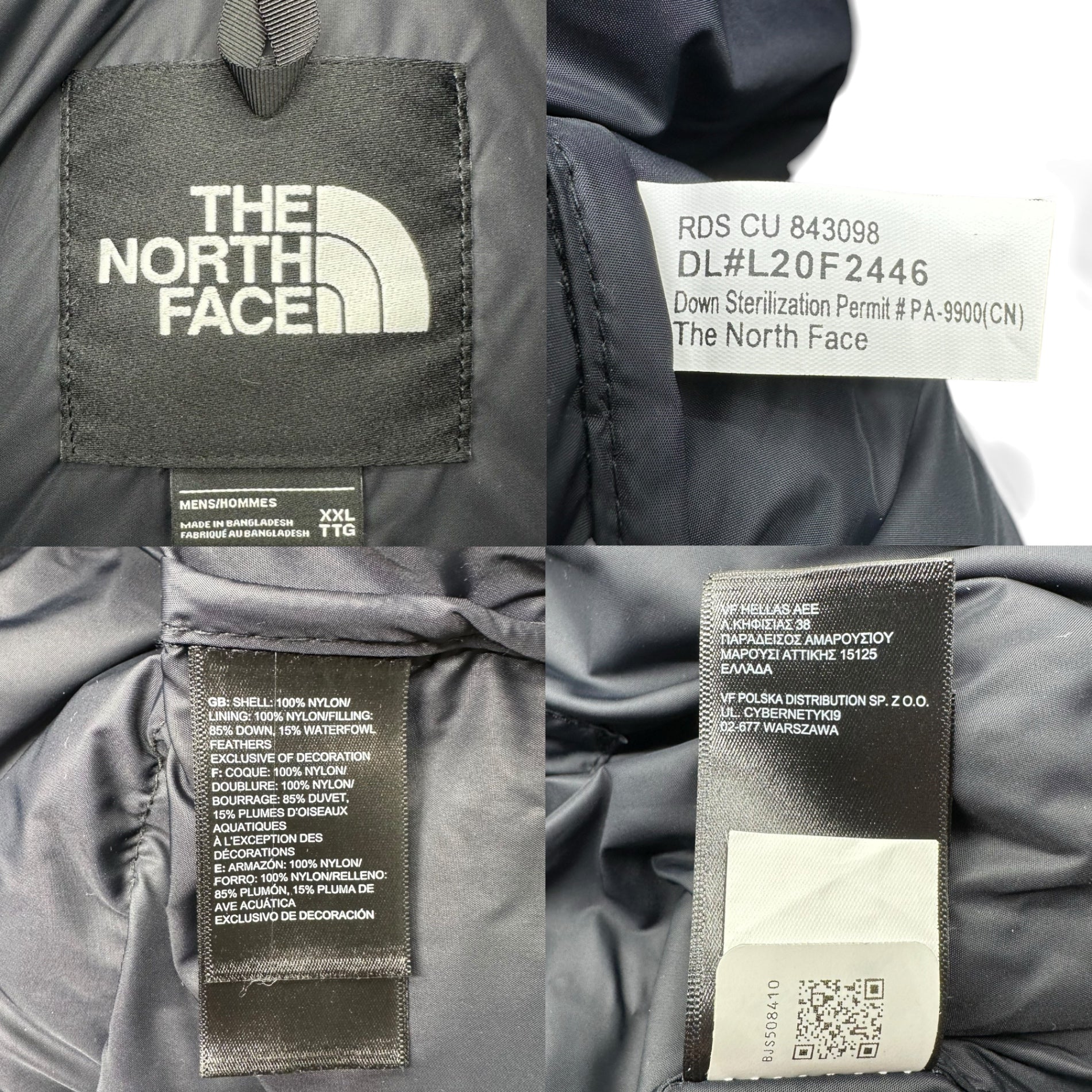 THE NORTH FACE(ノースフェイス) M 1996 RETRO NUPTSE JACKET 海外限定 レトロ ヌプシ ジャケット NF0A3C8DJK3 XXL ブラック ダウン