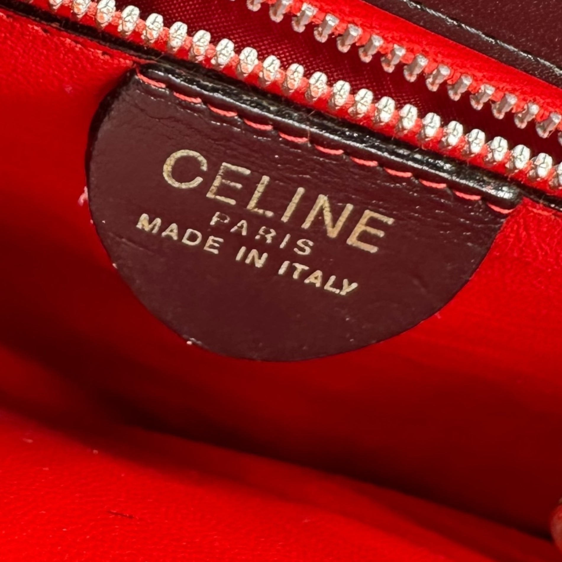 CELINE(セリーヌ) 00's Vintage Big Circle Logo Shoulder bag ヴィンテージ ビッグ サークル ロゴ ショルダー バッグ F/01 ブラック×ゴールド