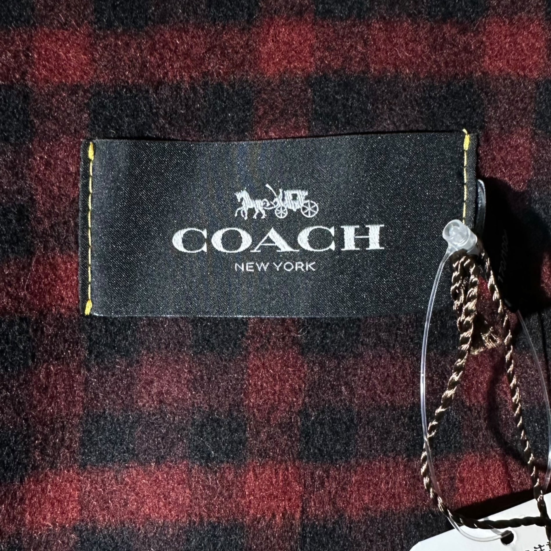 COACH(コーチ) Fur trench coat with liner ライナー付 ラムファー トレンチ コート  F76255 L ベージュ チェック