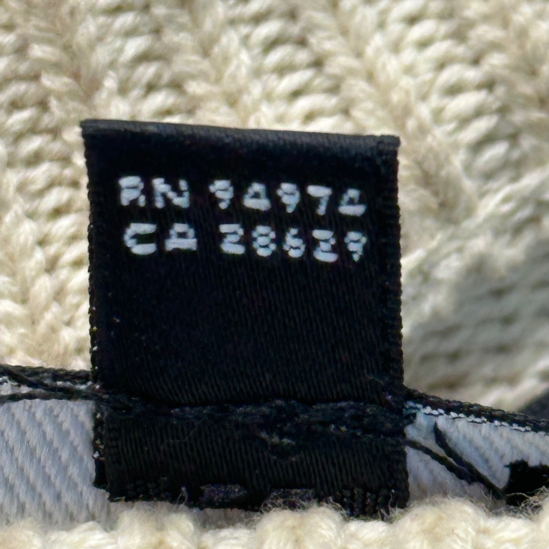 STUSSY(ステューシー) 22AW Care Label Sweater ケア ラベル セーター S グリーン×ホワイト クルーネック ロゴ ニット コットン