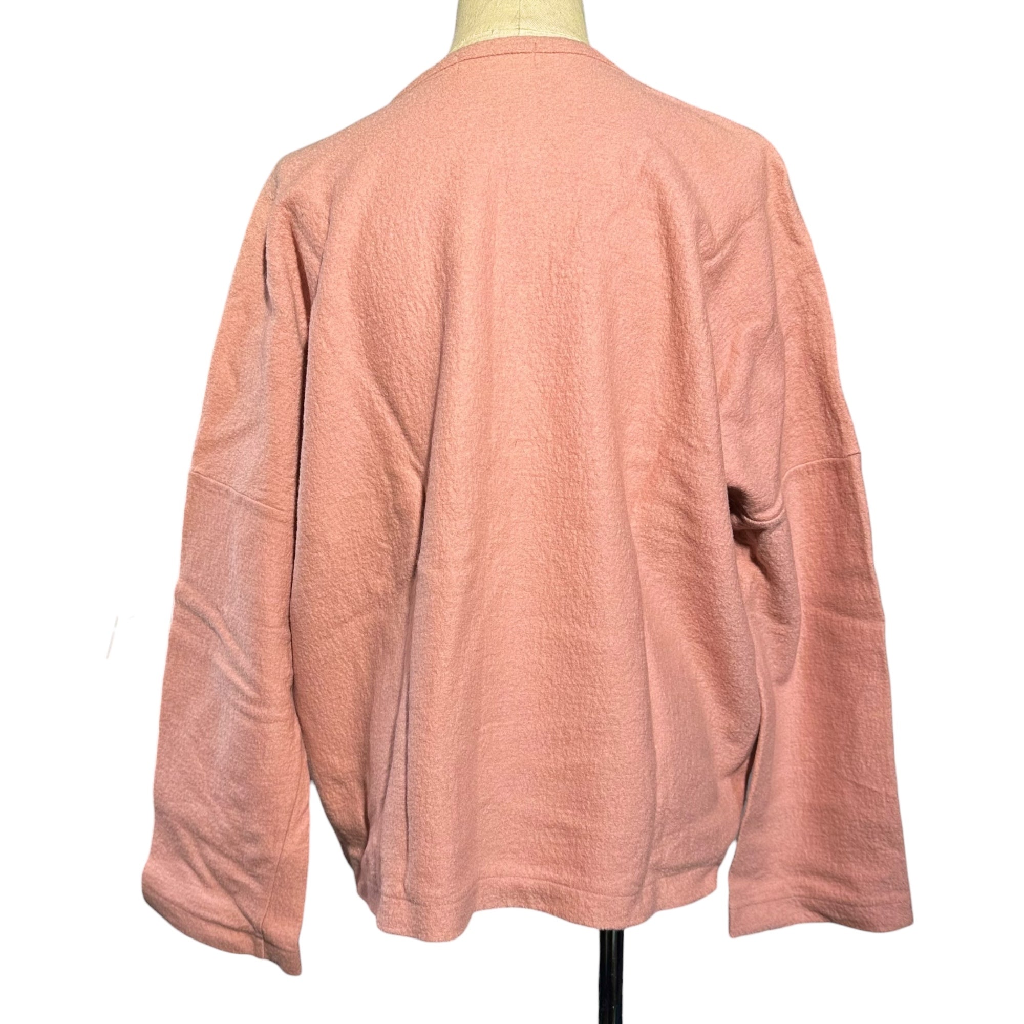 robe de chambre COMME des GARCONS(ローブドシャンブルコムデギャルソン) 96AW Wool Shrunken Wide Silhouette Top ウール 縮絨 ワイド シルエット カットソー RT-040470 FREE ピンク AD1996 男性着用可能