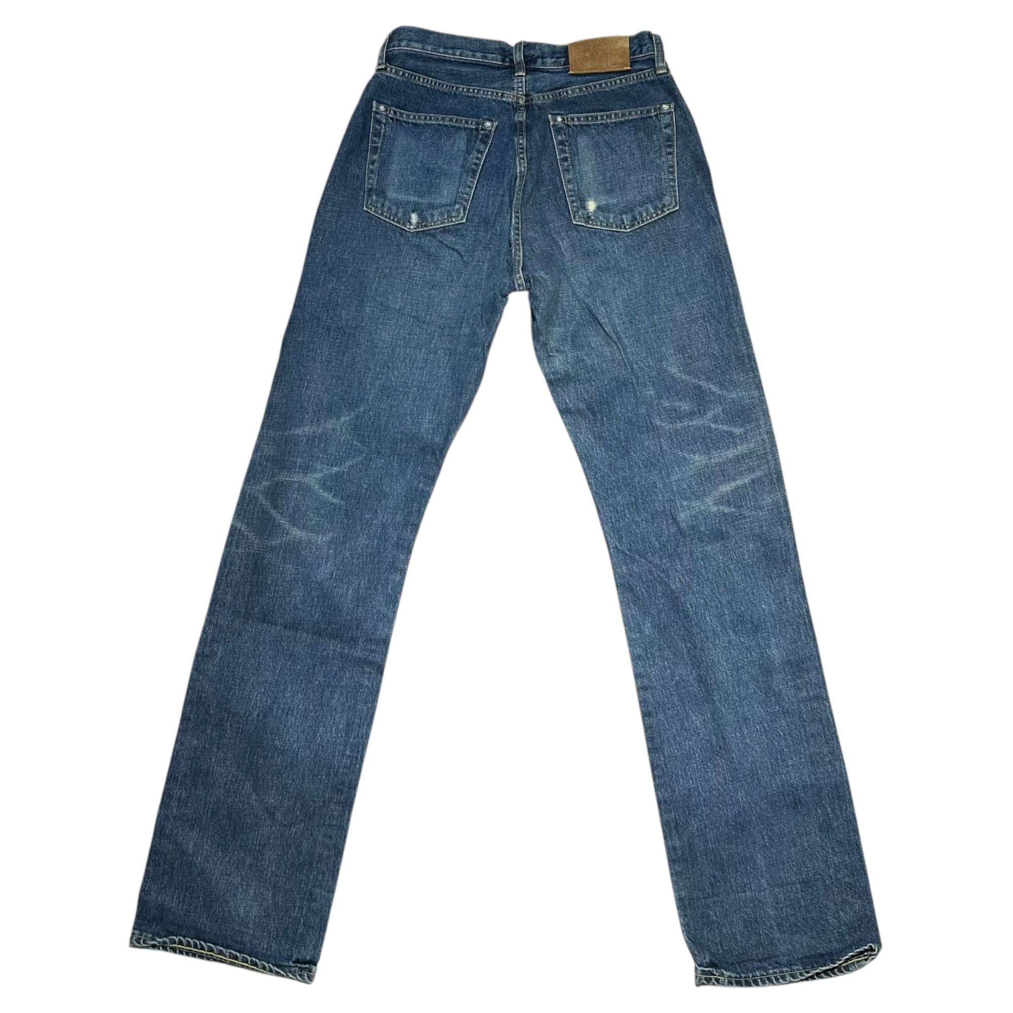 RRL(ダブルアールエル) Used-Processed Straight Denim Pants ユーズド加工 ストレート デニム パンツ W28 インディゴ