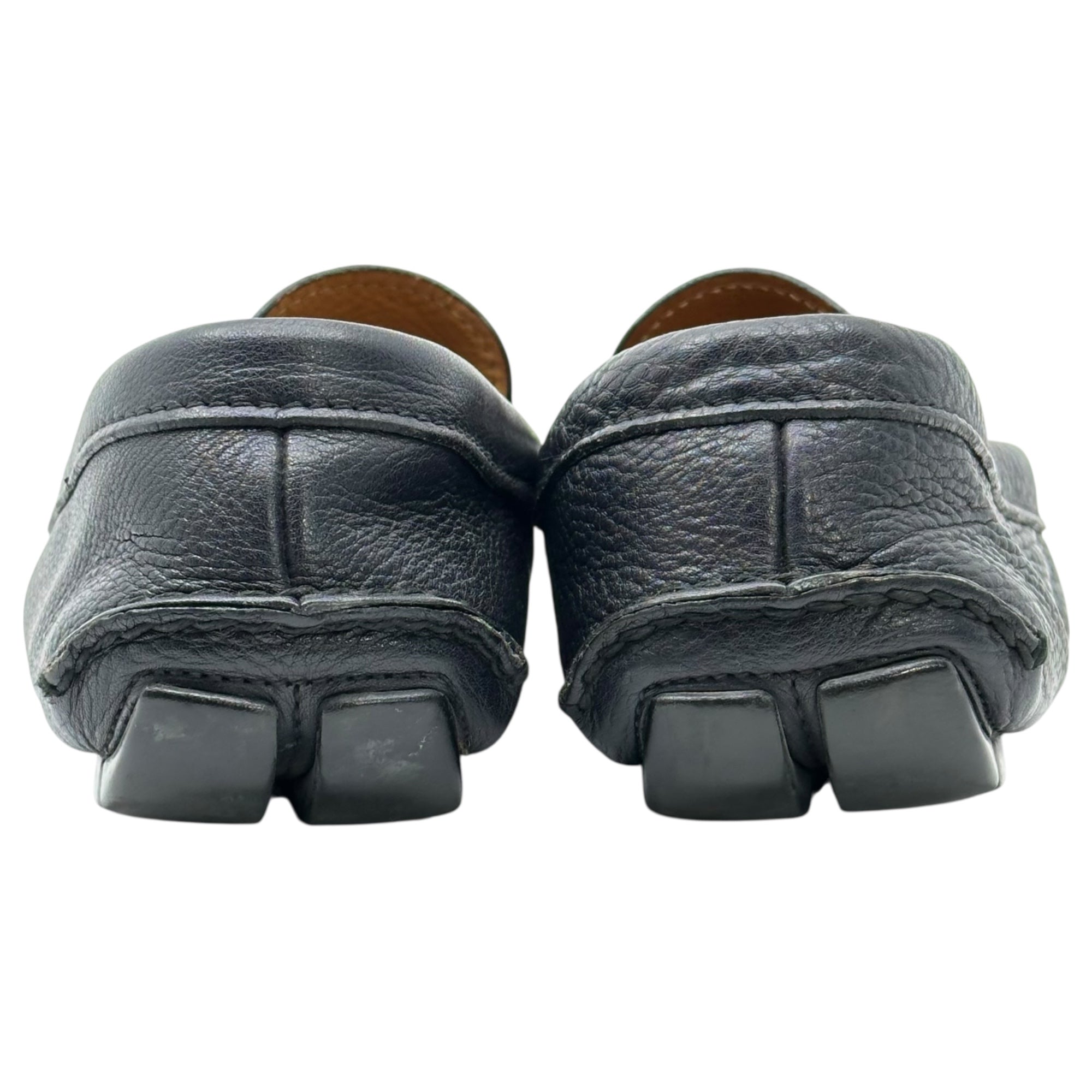 PRADA(プラダ) Emblem Logo Leather Driving Shoes エンブレム ロゴ レザー ドライビング シューズ 2170 7 1/2 2D(26.5cm程度) ダークネイビー ローファー