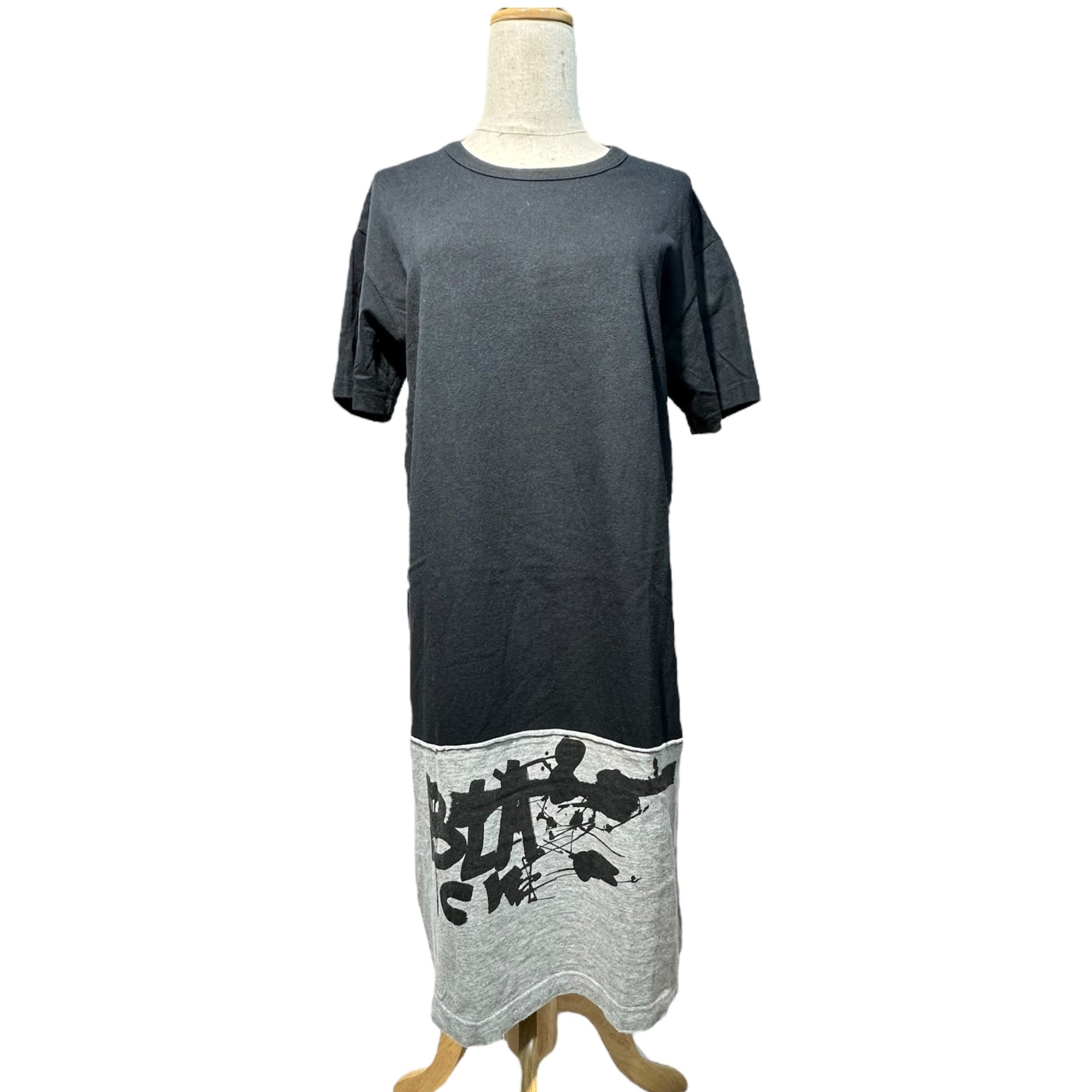 BLACK COMME des GARCONS(ブラックコムデギャルソン) 12SS Switch L/S Tee 切替 ロング 半袖 Tシャツ 1I-T208 M ブラック×グレー AD2011