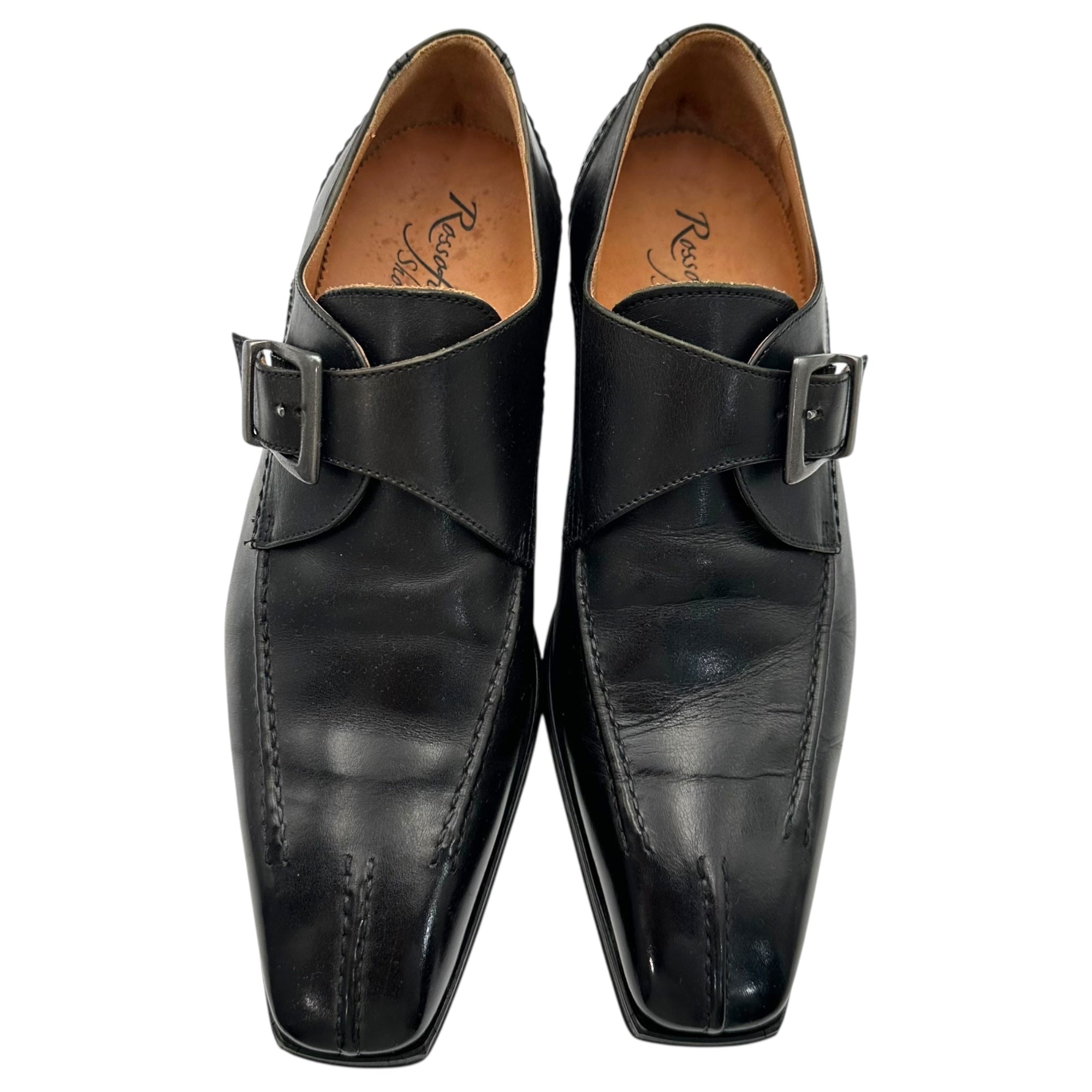 Rosso Fiorentino(ロッソフィオレンティーノ) ITALY made Monk Strap Leather Shoes モンクストラップ レザー シューズ 2609 40(25cm~25.5cm程度) ブラック 革靴 イタリア製