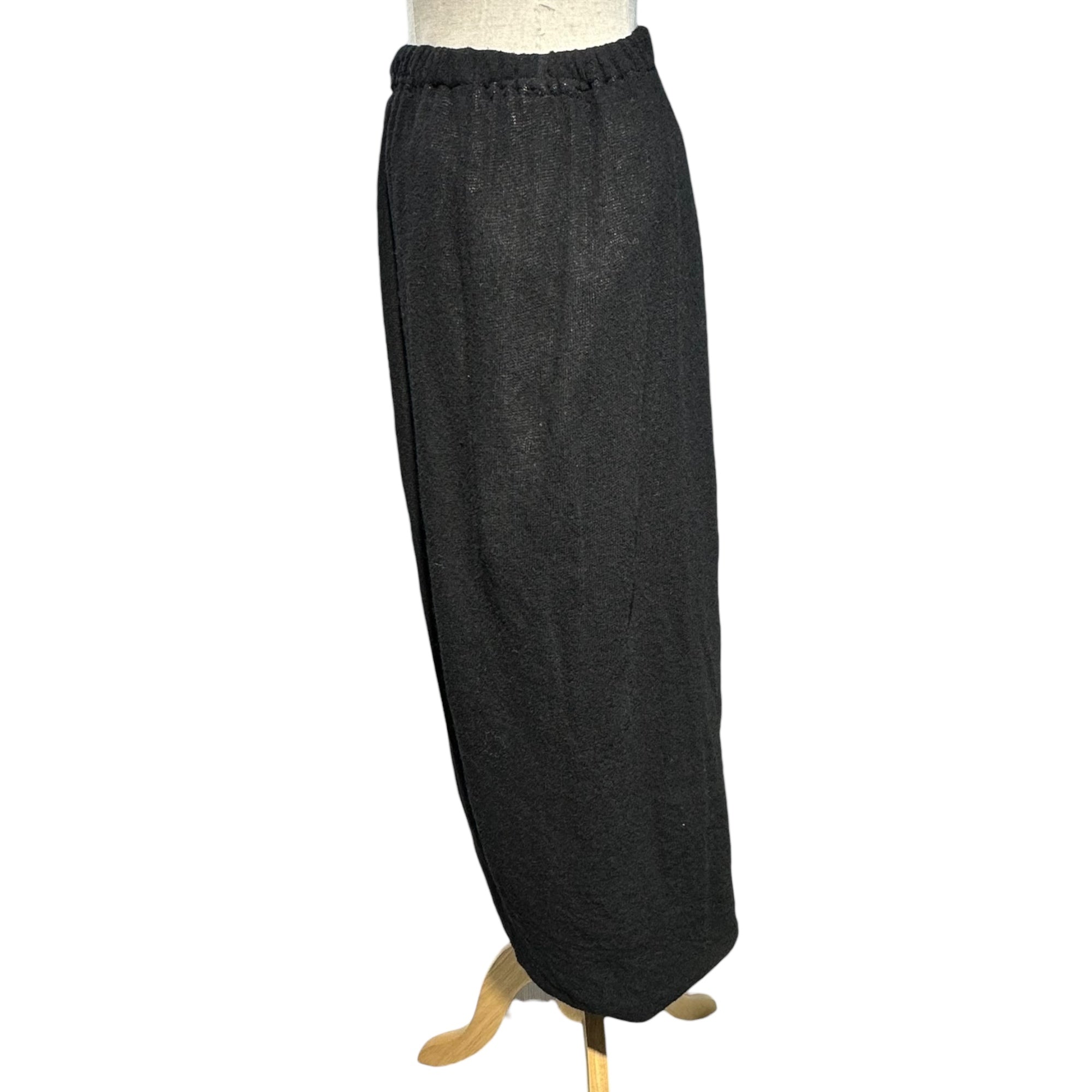 HAI SPORTING GEAR ISSEY MIYAKE(ハイスポルティングギア イッセイミヤケ) Vintage Knit Slit Long Skirt ヴィンテージ ニット スリット ロング スカート A-110 955548 FREE ブラック