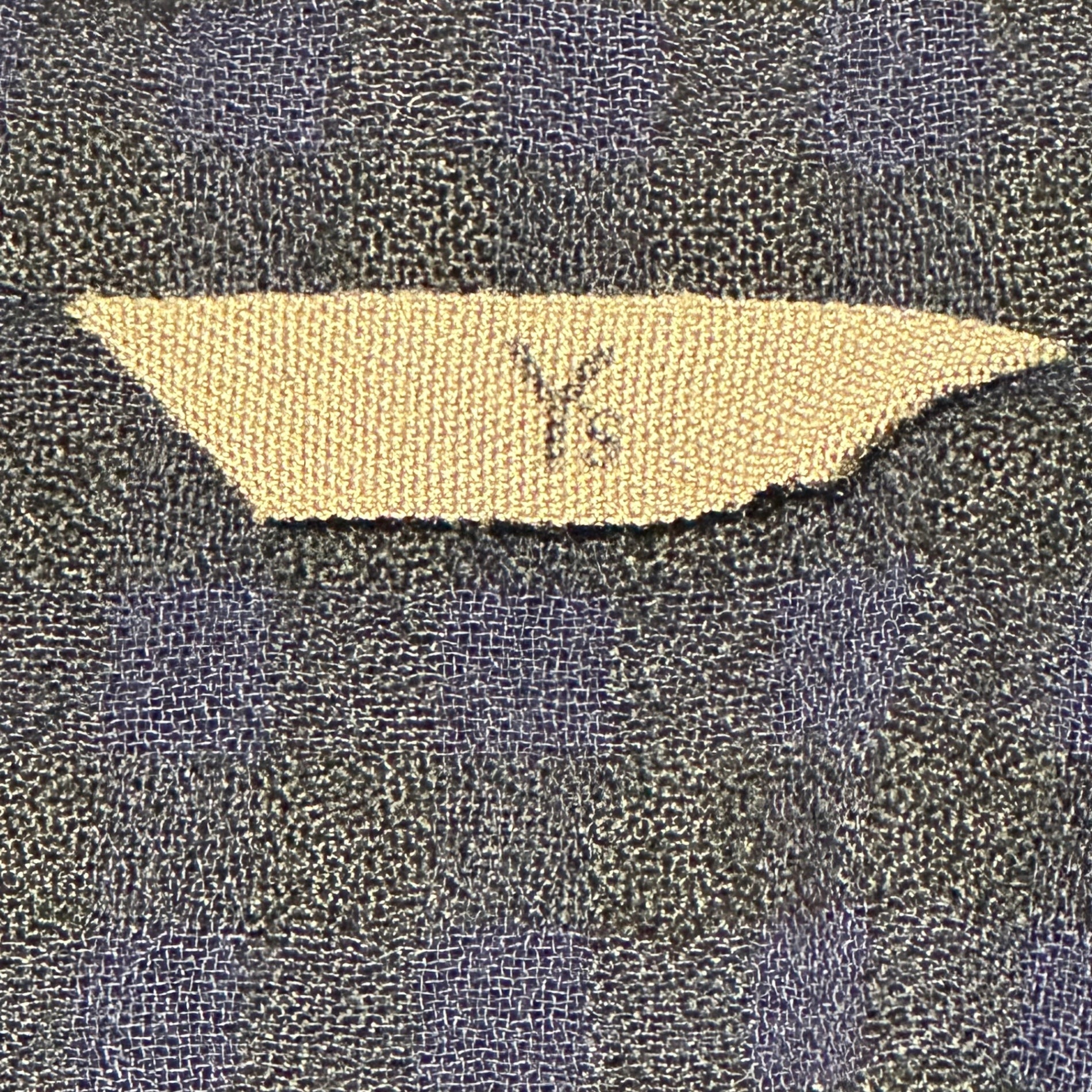 Y's(ワイズ) 70～80’s Hiyoku L/S Check Shirt 70年～80年代 比翼 長袖 チェック シャツ FREE ブラック×ネイビー