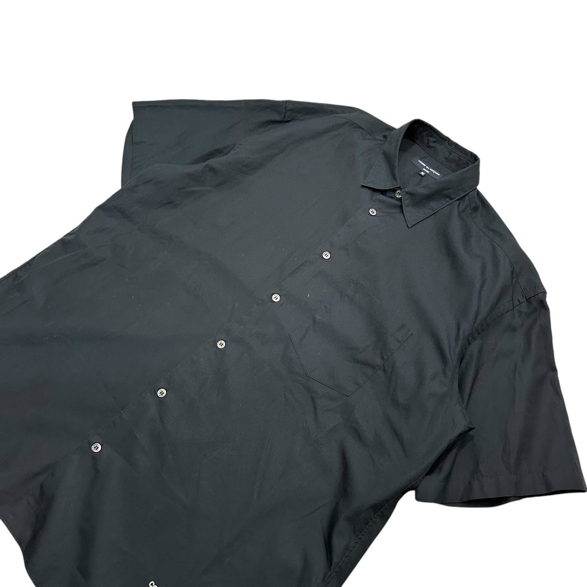 COMME des GARCONS HOMME(コムデギャルソンオム) 2024SS S/S Regular-Collar Wide Shirt 半袖 レギュラー カラー ワイド シャツ HM-B103 M ブラック AD2023