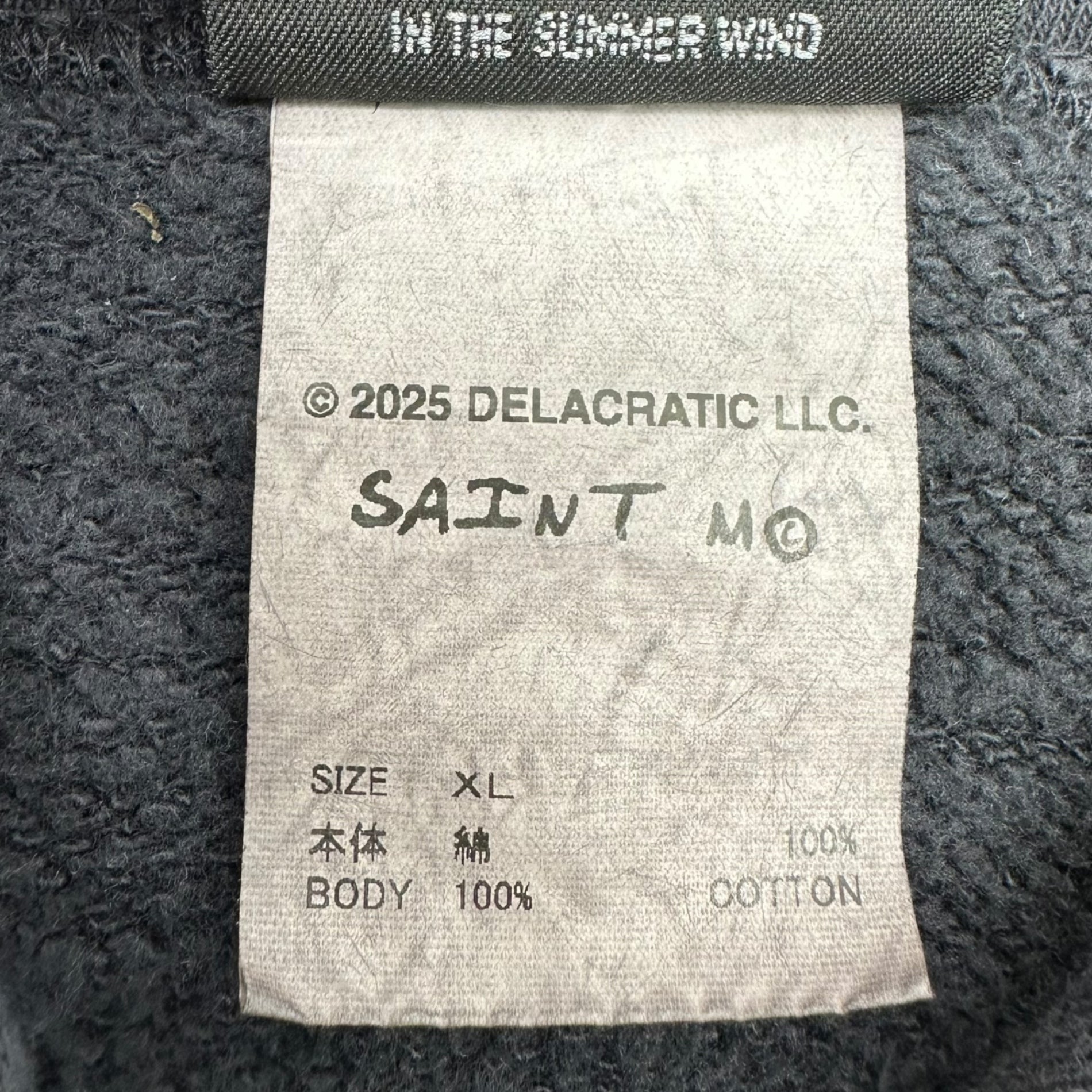 SAINT MICHAEL(セントマイケル) 25AW DLS HOODIE DE LA SOUL デラソウル フーディ パーカー SM-HR1-0000-C19 XL ブラック