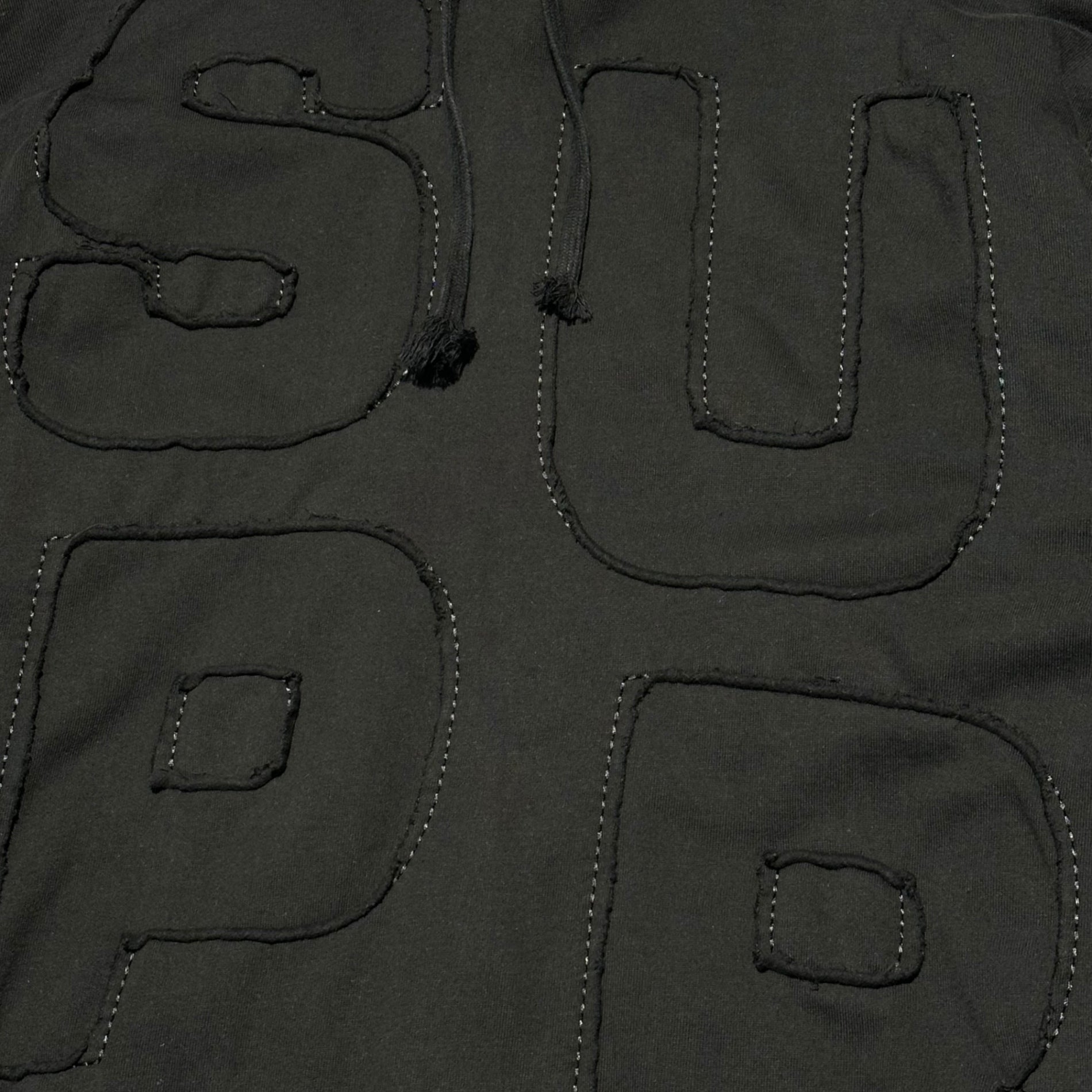 SUPREME(シュプリーム) 20SS Cutout Letters Hooded Sweatshirt カットアウト レターズ プルオーバー パーカー L ブラック