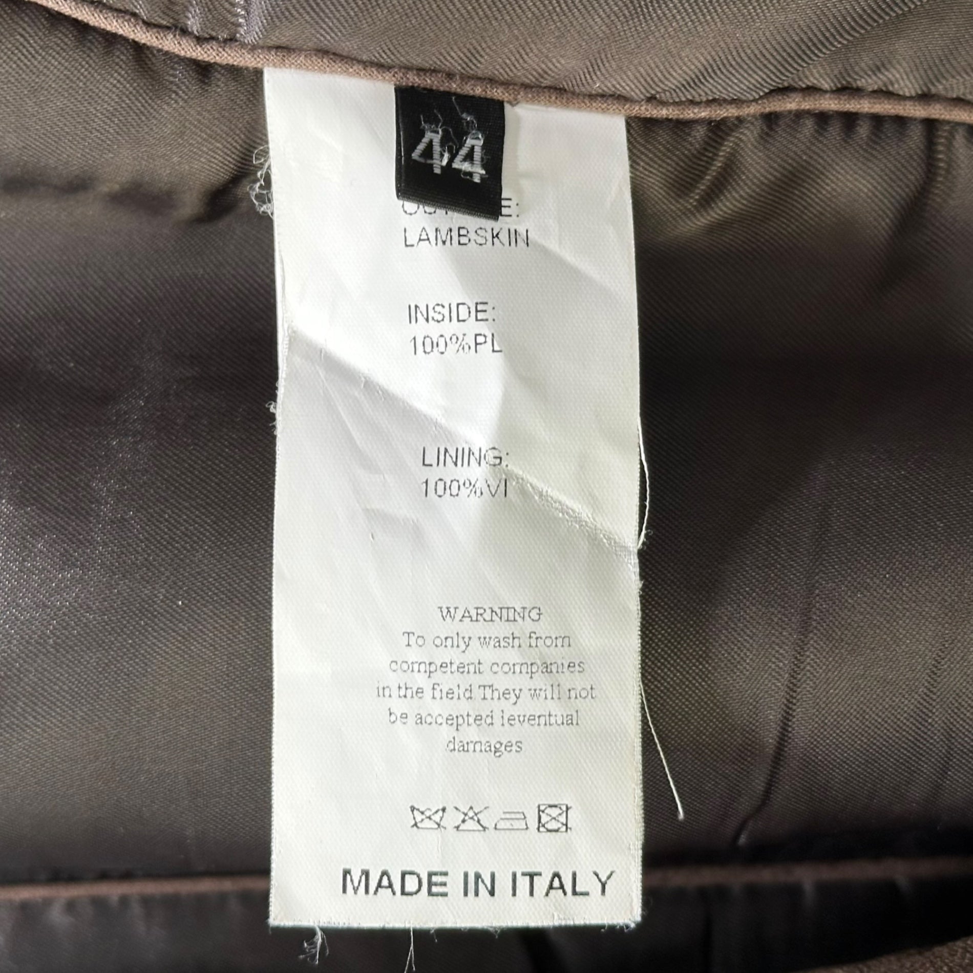 EMMETI(エンメティ) Lambskin Single-Breasted Leather Rider Jacket ラムスキン シングル レザー ライダース ジャケット 44 ブラウン イタリア製