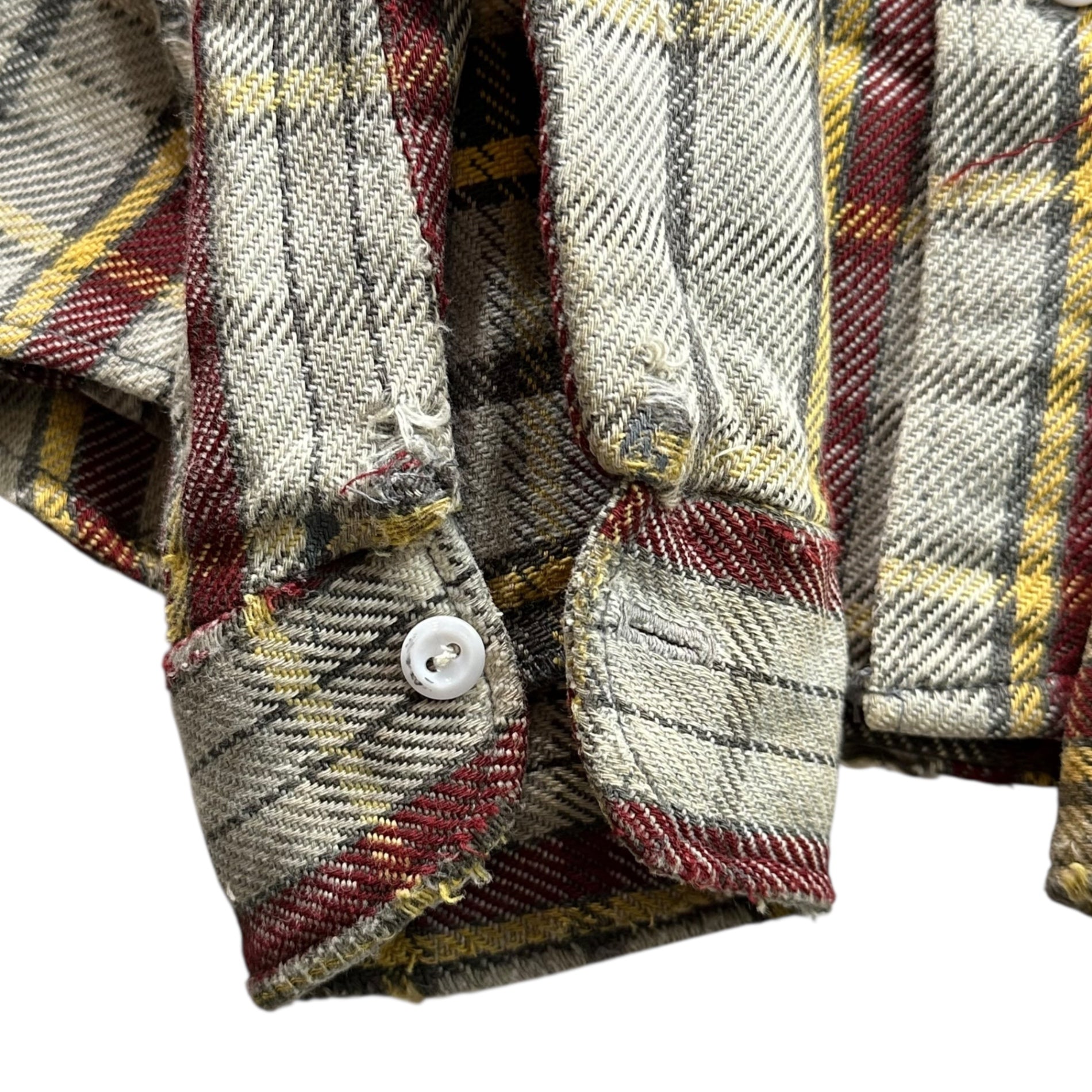 BIG MAC(ビッグマック) 70's FLANNEL CHECK SHIRT フランネル チェック シャツ M-TALL グレー×レッド 70年代 ヴィンテージ