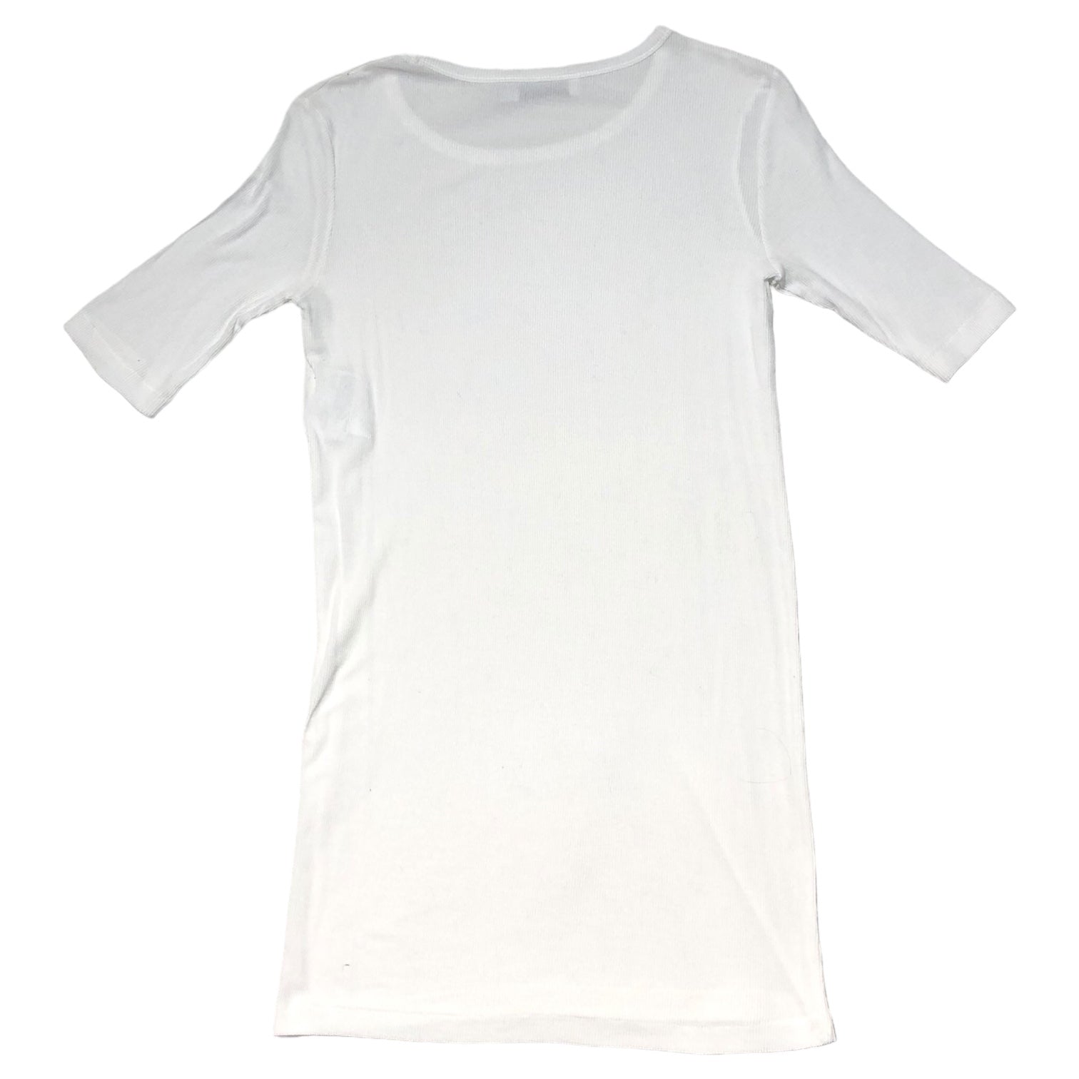 JIL SANDER(ジルサンダー) 11SS Cotton rib cut and sew コットン リブ カットソー 20111W00193 S ホワイト ラフシモンズ期 Tシャツ