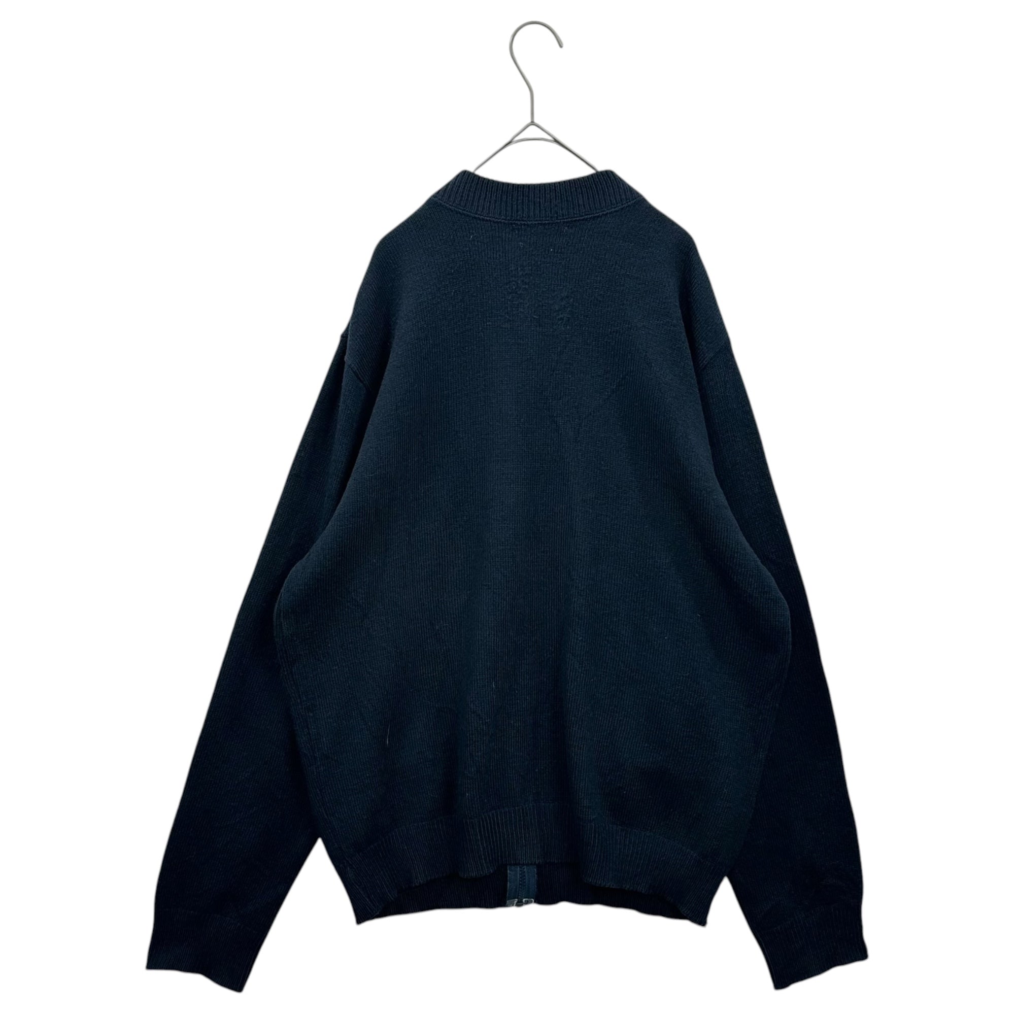 VINTAGE(ヴィンテージ) 90's SFKM Full-Zip Acrylic Knit Cardigan 90年代 フリジップ アクリル ニット カーディガン XL ネイビー MADE IN USA