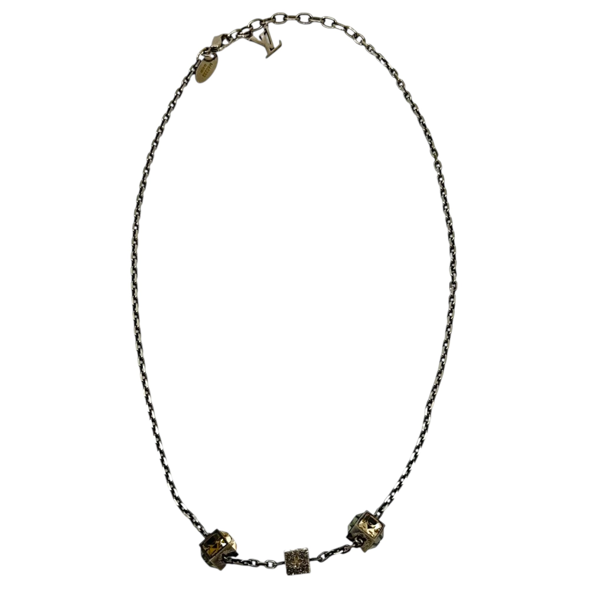 LOUIS VUITTON(ルイヴィトン) LV Collier Gamble Cube Necklace コリエ ギャンブル キューブ ネックレス M65232 GL0153