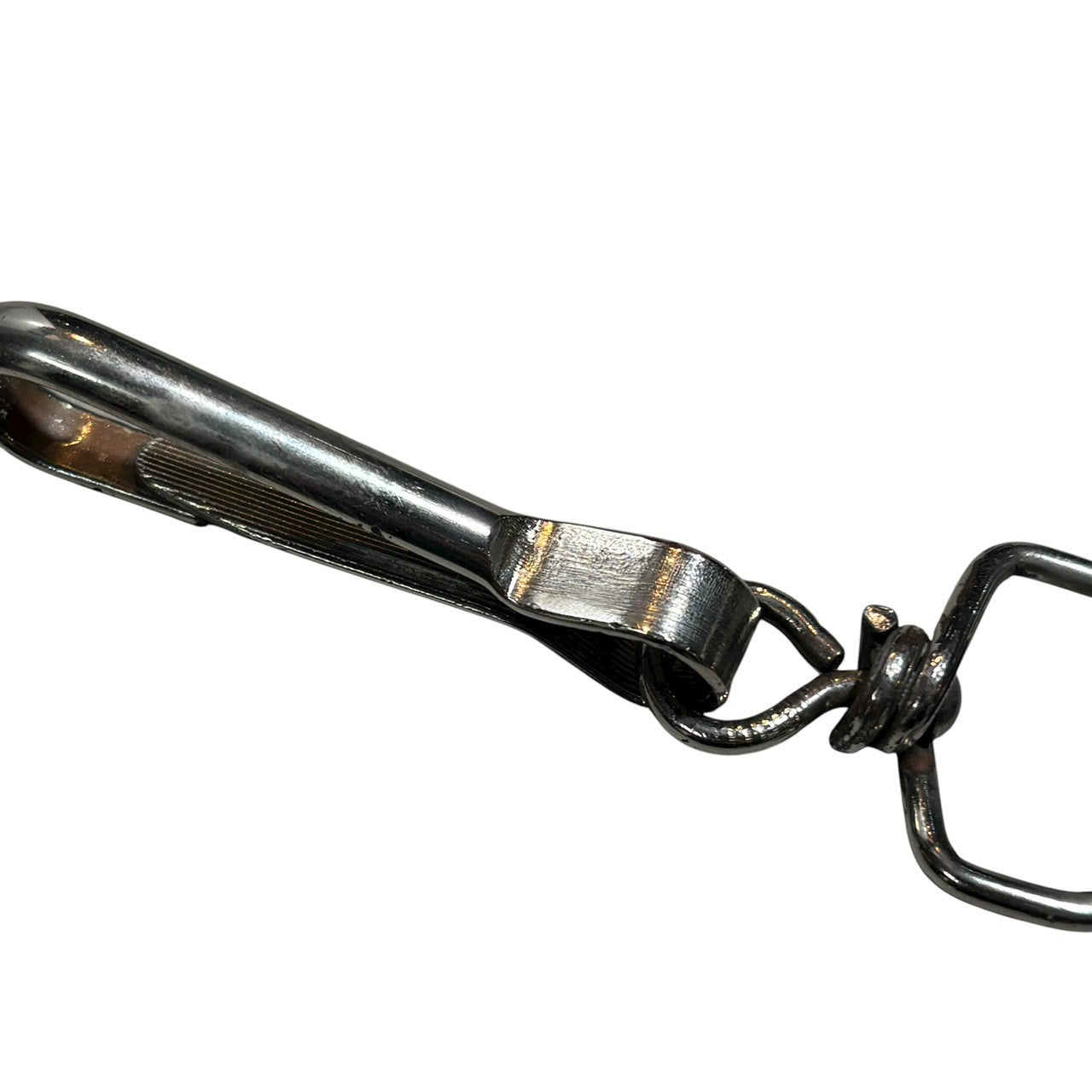 Maison Martin Margiela(メゾン マルタンマルジェラ) 00's ⓪ ⑩ Artisanal Leather Key Holder アーティザナル レザー キー ホルダー E02 11A027 シルバー×ブラック 本人期 ここのえ アーカイブ キーリング