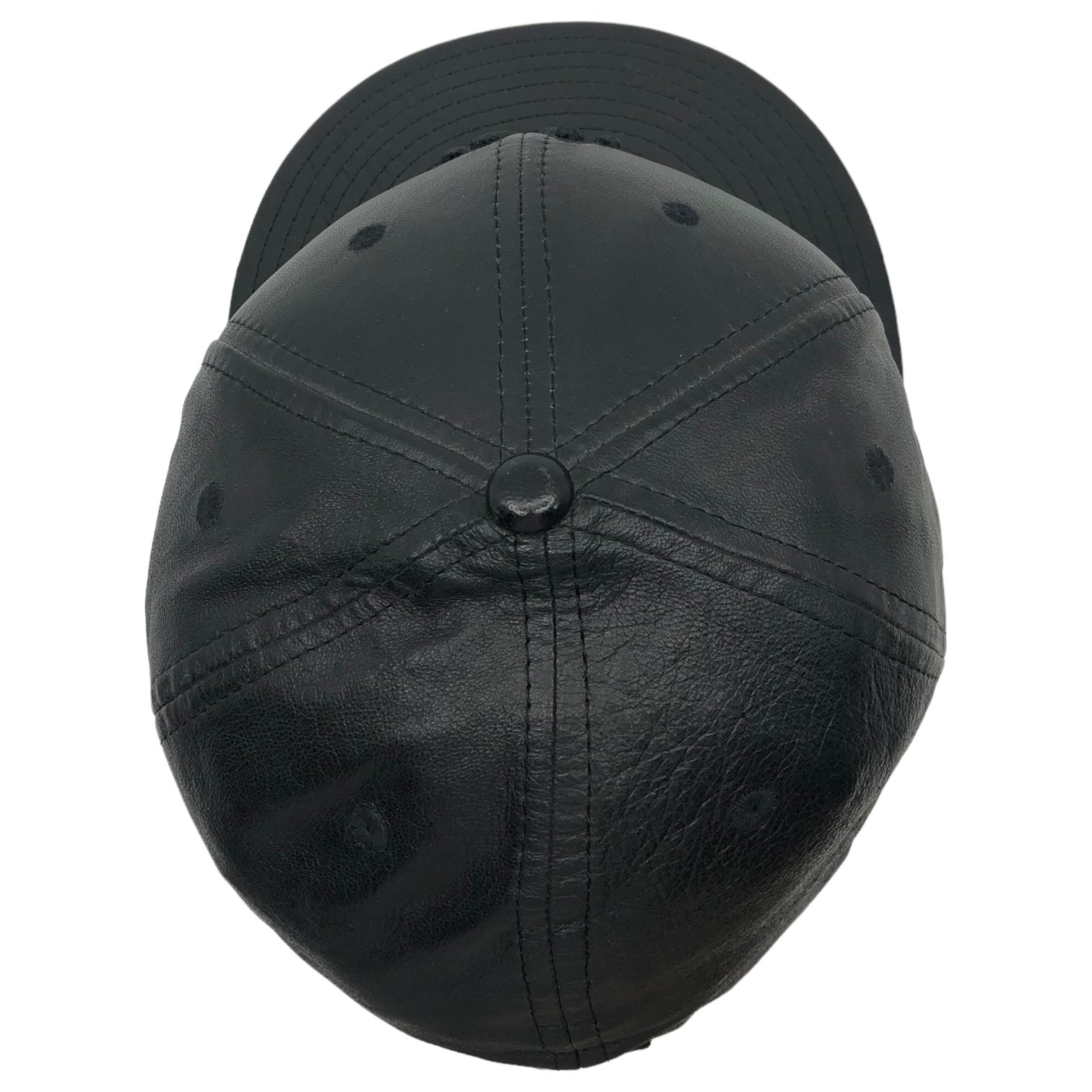 NEW ERA(ニューエラ) all leather baseball cap オールレザー ベースボール キャップ 63cm ブラック