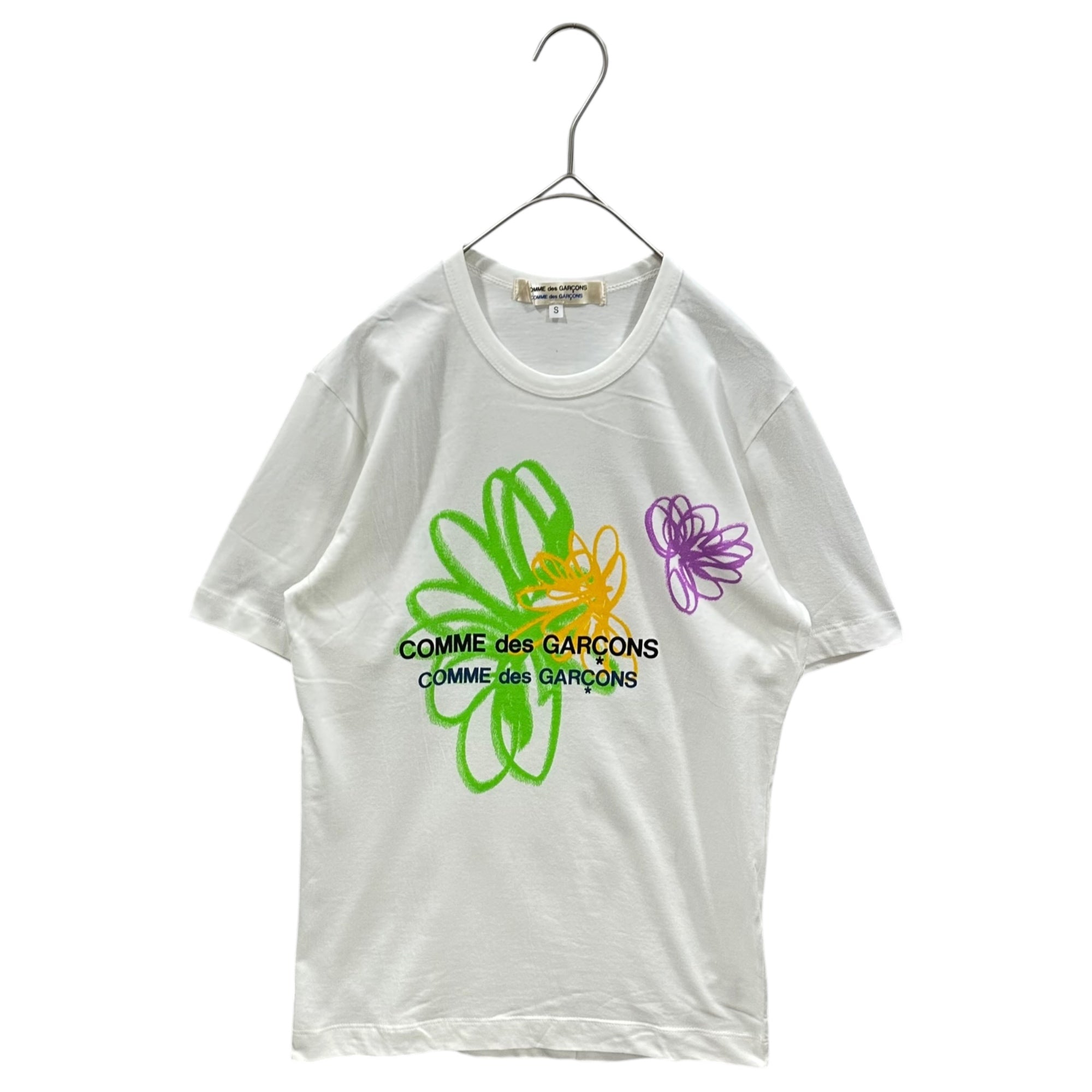 COMME des GARCONS COMME des GARCONS(コムデギャルソンコムデギャルソン) Crayon graphic Logo T-shirt ロゴ クレオン グラフィック Tシャツ S ホワイト フランス製