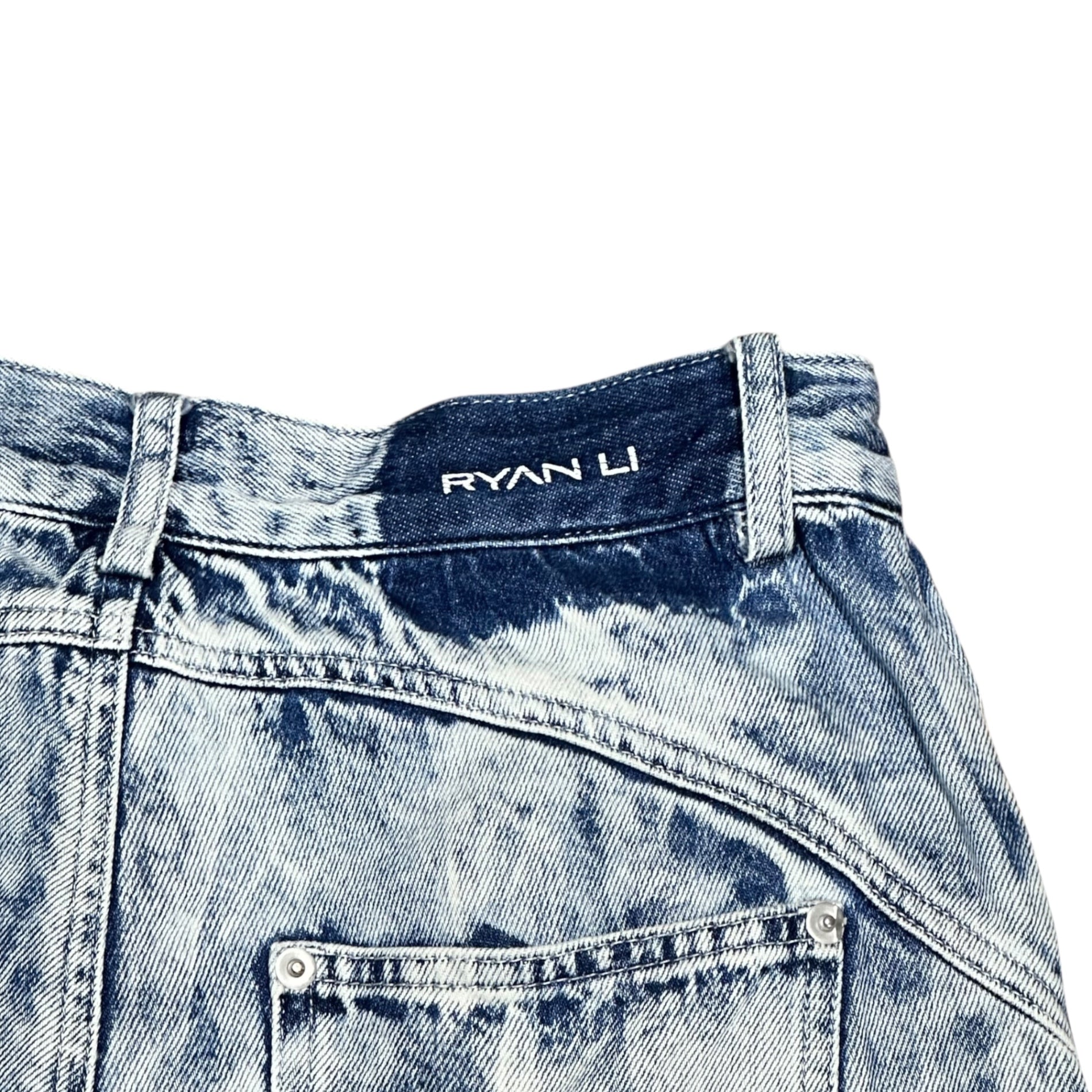RYAN LI(リャンリー) Washed Denim Jeans ウォッシュド デニム ジーンズ パンツ M インディゴ