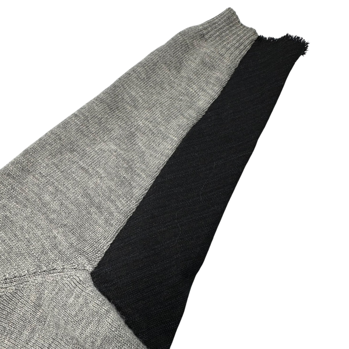 COMME des GARCONS(コムデギャルソン) 1993AW Melton Patchwork Knit Jacket メルトン 切替 ニット ジャケット GJ-040300 FREE グレー×ネイビー AD1993 90s アーカイブ