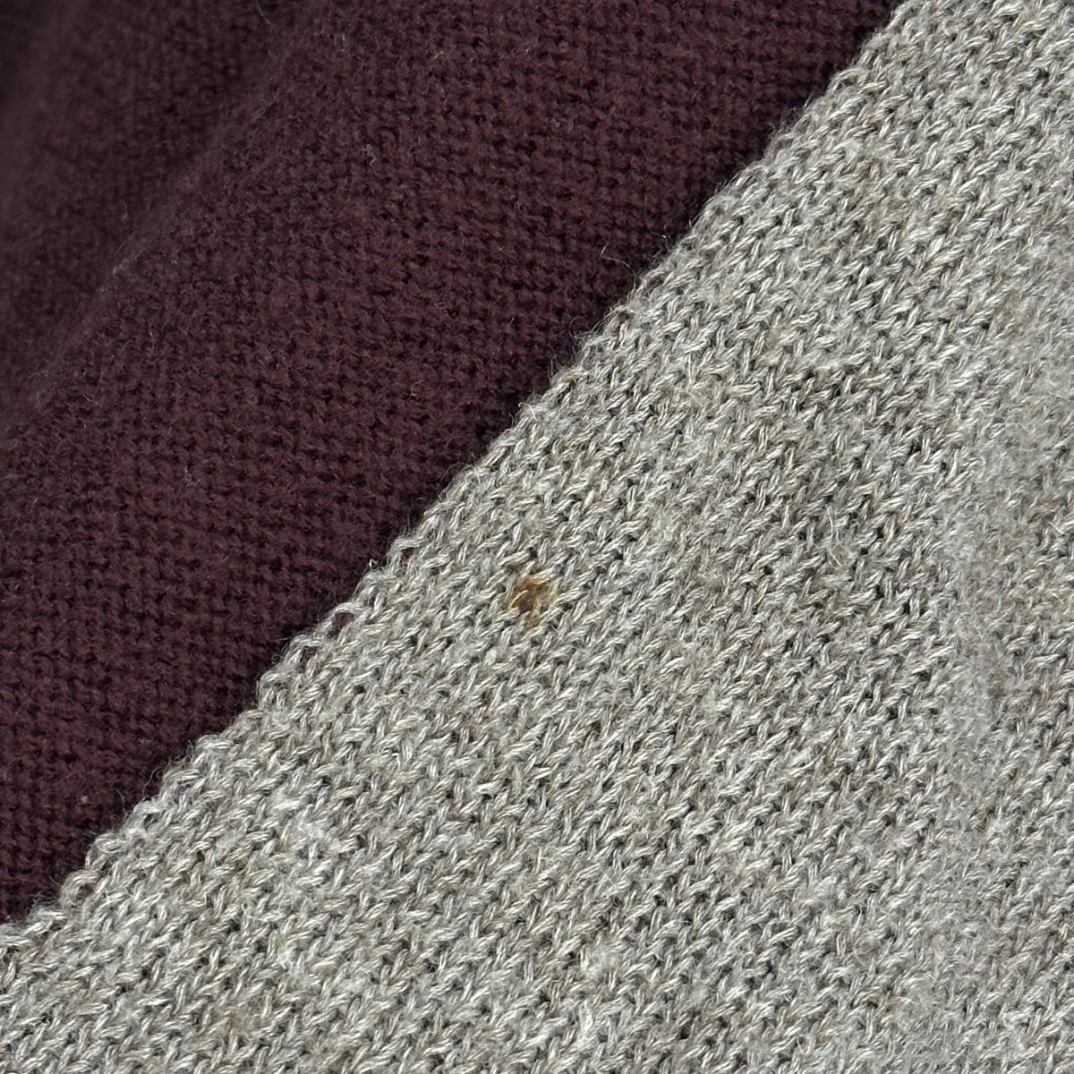 COMME des GARCONS(コムデギャルソン) 1998AW Inside-Out Linen-Blend Bottleneck Knit インサイドアウト リネン混 ボトルネック ニット GN-040060 FREE グレー×ワインレッド AD1998