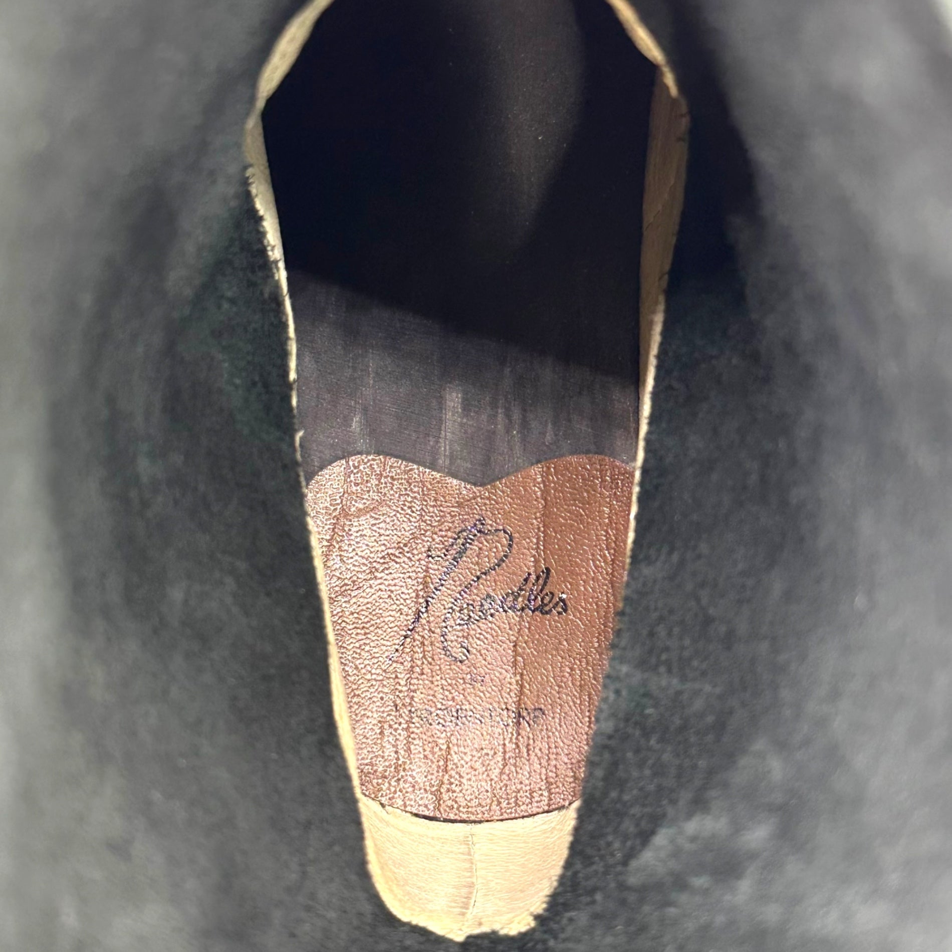 NEEDLES×Troentorp(ニードルズ×トロエントープ) 21AW Troentorp Harness Clog Boots - Nuback トロエントルプ ハルネス クロッグ ブーツ - ヌバック JO319 41(約26.5-27cm) ブラック スタッズ ウエスタン ハーネス