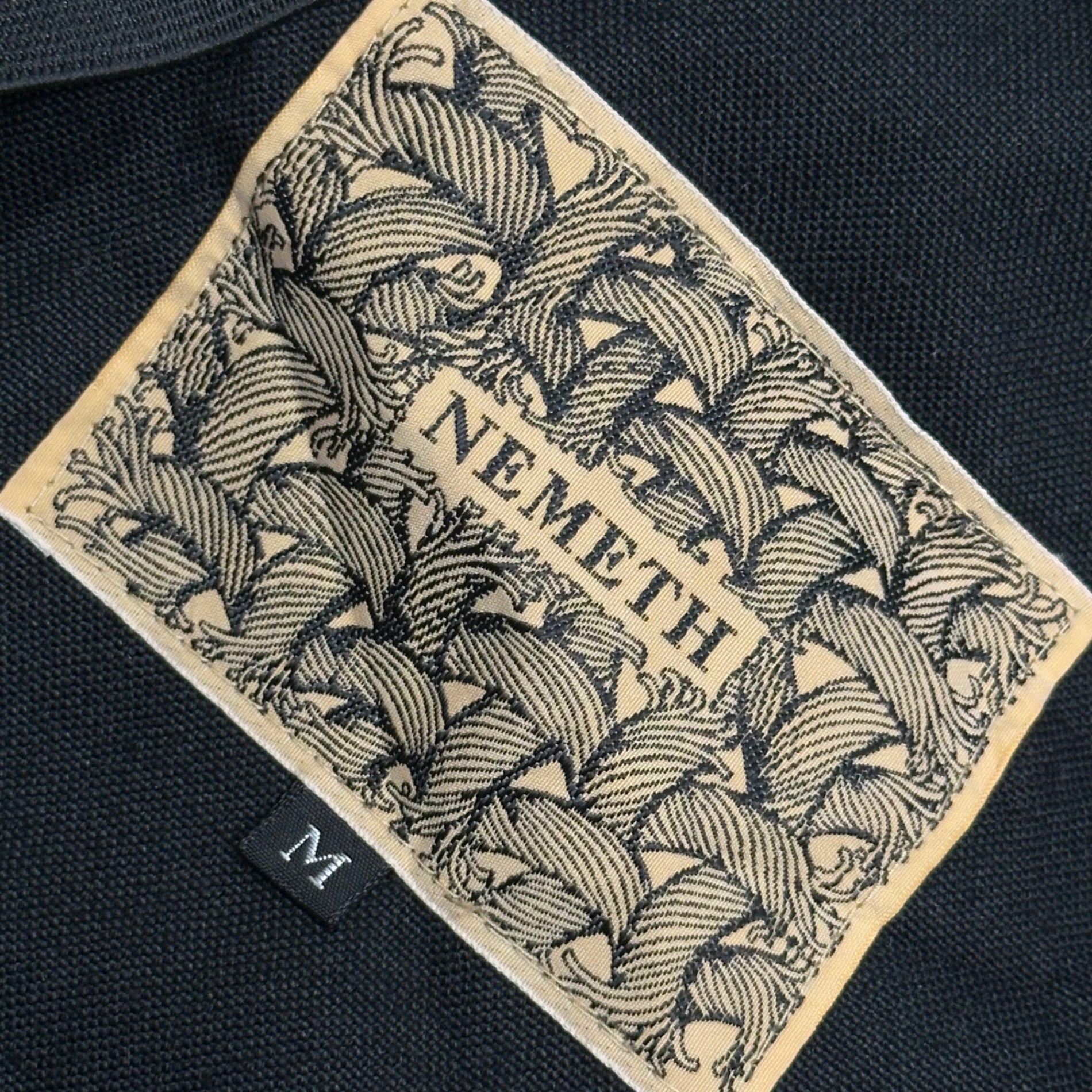 Nemeth(ネメス) Pleated Button-up Big Casquette ヒモ ボタン ビッグ キャスケット 帽子 M ブラック トレーディングミュージアム等取扱