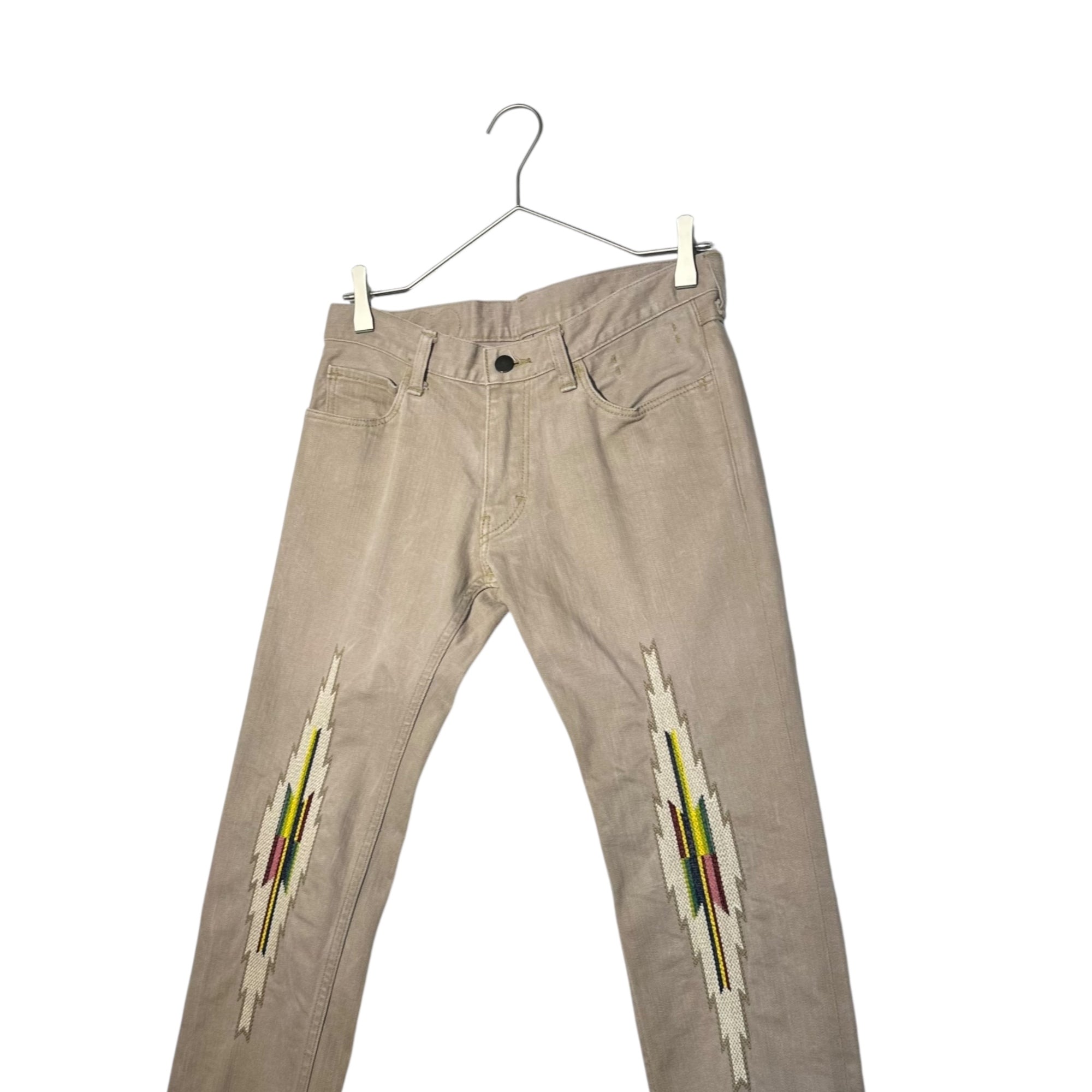 NUMBER (N)INE(ナンバーナイン) 07AW Ortega Skinny Denim Pants オルテガ スキニー デニム パンツ F07-NNP009 2 × 28(S程度) ベージュ n(n)ライン 宮下貴裕本人期