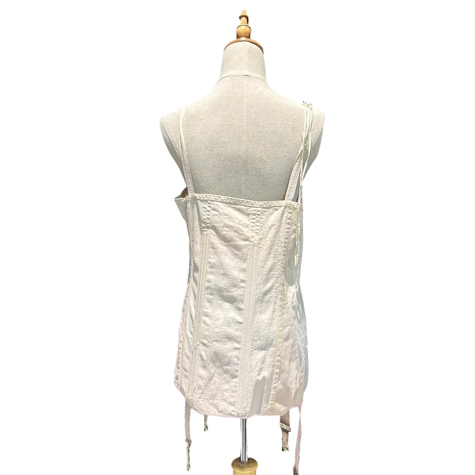VINTAGE(ヴィンテージ) 40's DEADSTOCK underwear corset アンダーウェア ガーターベルト付きコルセット 40 / リペア有 ピンク