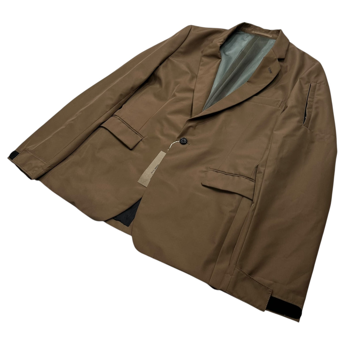 COMME des GARCONS HOMME PLUS(コムデギャルソンオムプリュス) 2005AW Sleeve-Pocket Nylon Tailored Jacket アーム ポケット ナイロン テーラード ジャケット PP-J009 M ブラウン AD2005 00s アーカイブ テック デッドストック