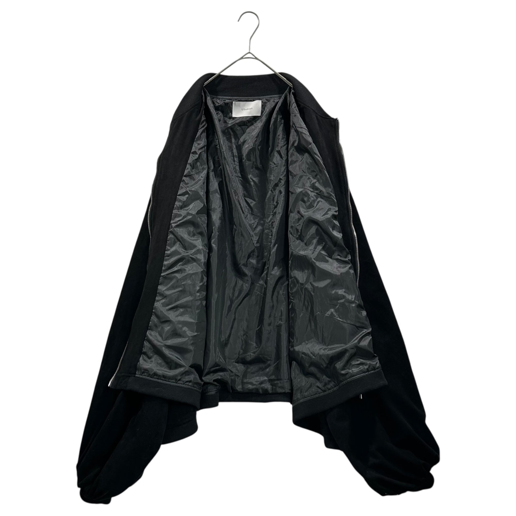 utusiyo(ウツシヨ) Faux Suede Oversized Bomber Jacket フェイク スウェード オーバーサイズ ボンバー ジャケット usazu0923001 FREE ブラック