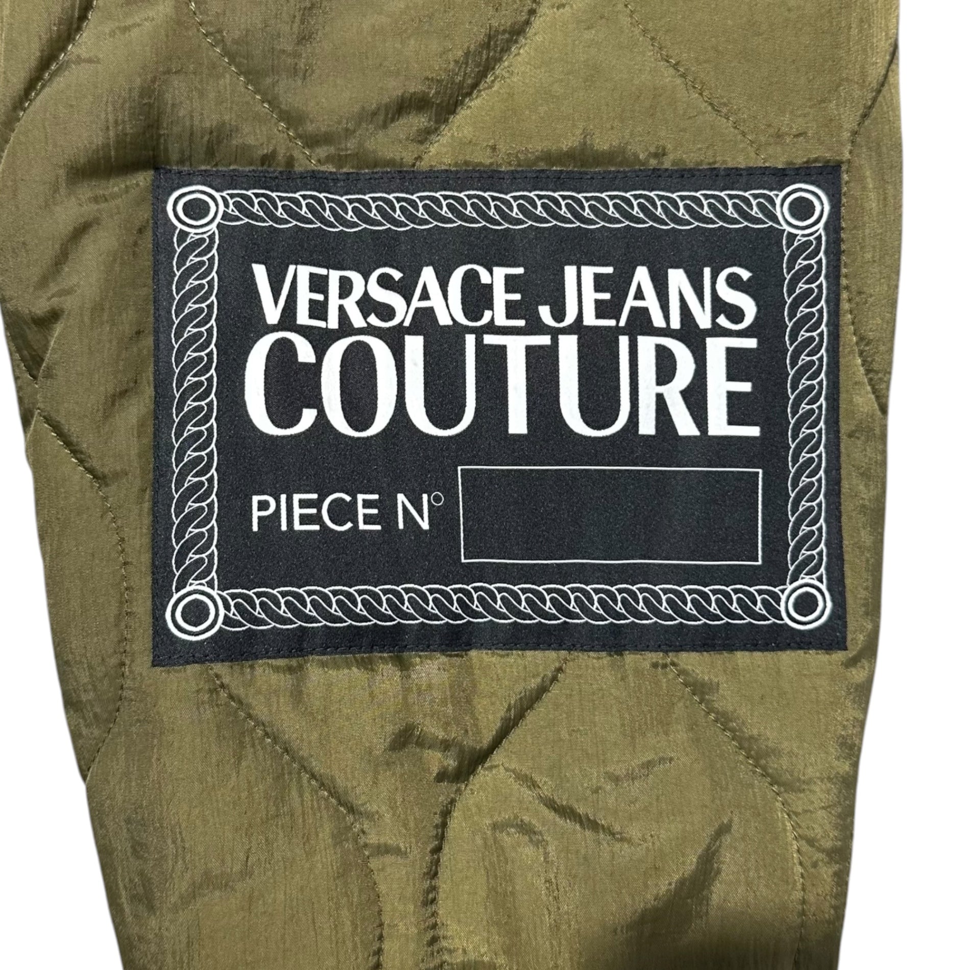 VERSACE JEANS COUTURE(ヴェルサーチジーンズ) Military Liner Sampling Toggle Button Jacket ミリタリー ライナー サンプリング トグル ボタン ジャケット 48(M程度) カーキ