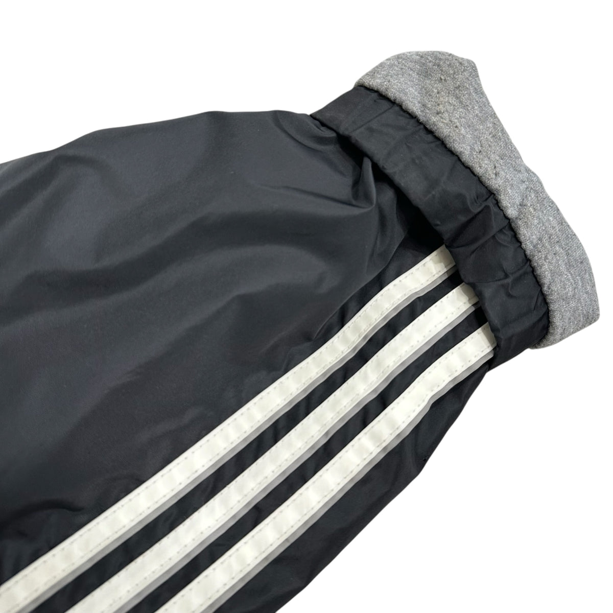 adidas(アディダス) 1990's Padded jacket 刺繍 フーデッド パテッド ジャケット US S(XL程度) ブラック 90年代 万国旗タグ