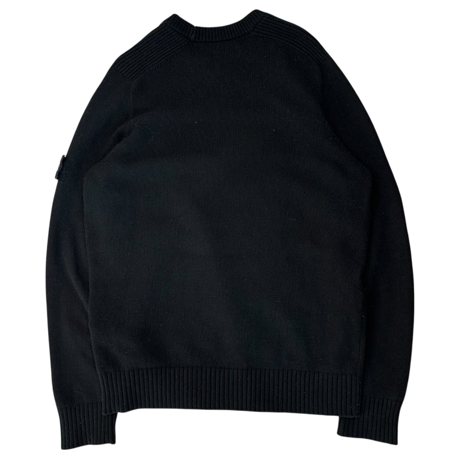 STONE ISLAND(ストーンアイランド) 20AW Crew Neck Lambswool Knitwear クルーネック ウール ニット 7315552A3 L ブラック