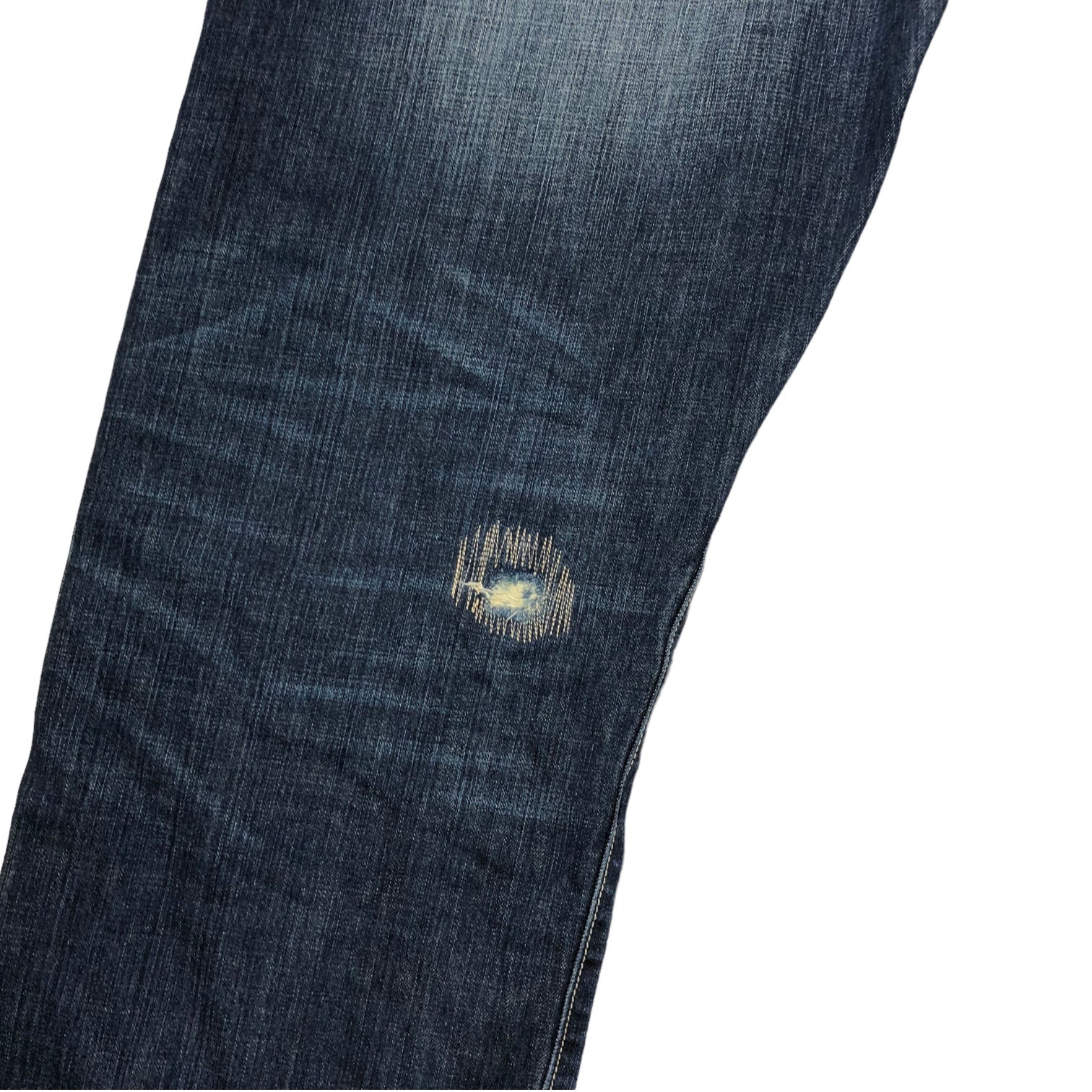 SEAN JOHN(ショーンジョン) 00's Vintage processed baggy denim pants ヴィンテージ加工 バギー デニム パンツ 42 インディゴ Y2K ヒップホップ スタッズ