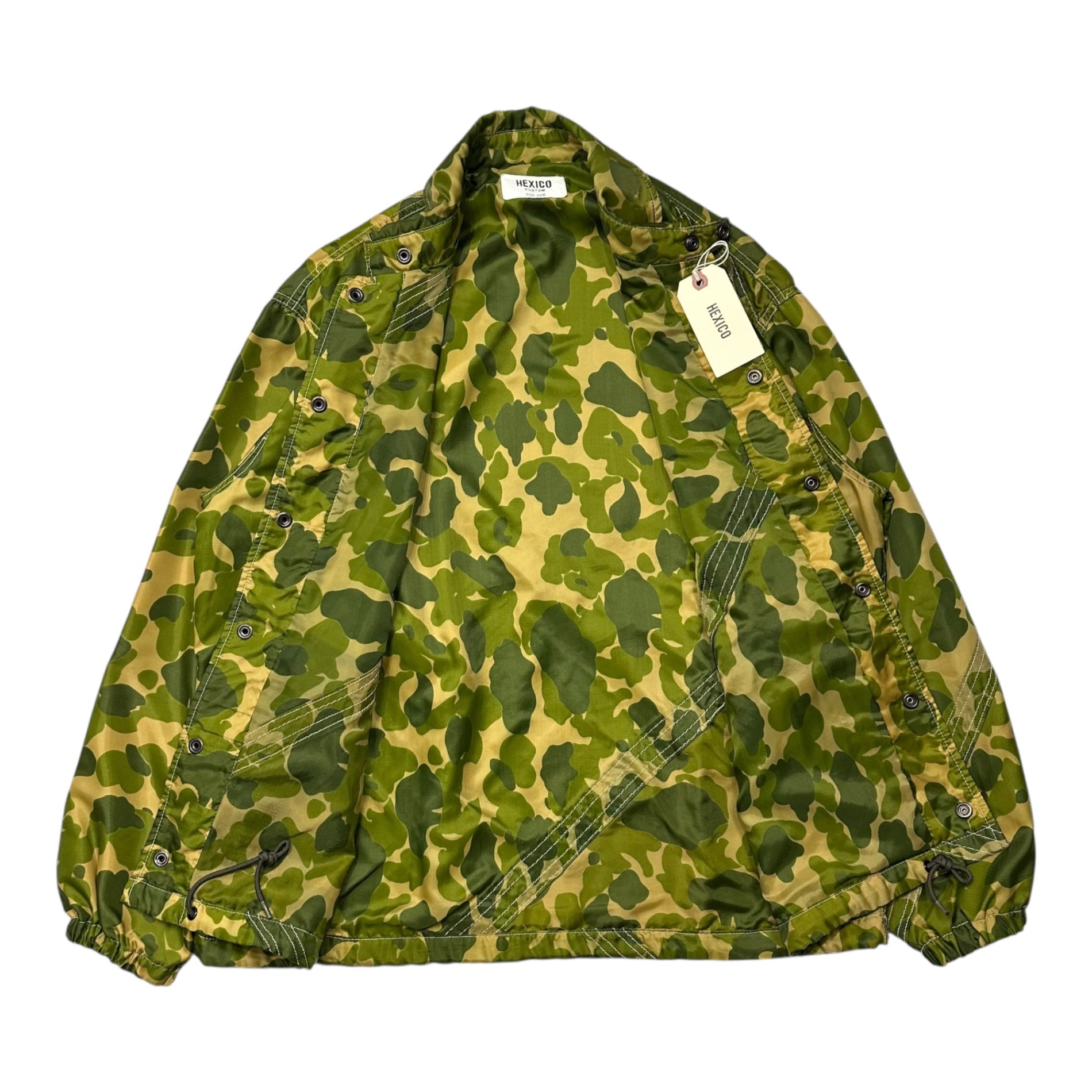 HEXICO(ヘキシコ) FORT Exclusive Coach Jacket EX. ”1950s US Military Duck Hunter Camo Parachute” フォート限定 コーチジャケット 1950年代 アメリカ軍 ダック ハンター カモフラージュ パラシュート STYLE：7003 ONE SIZE ベージュ×カーキ 完売品