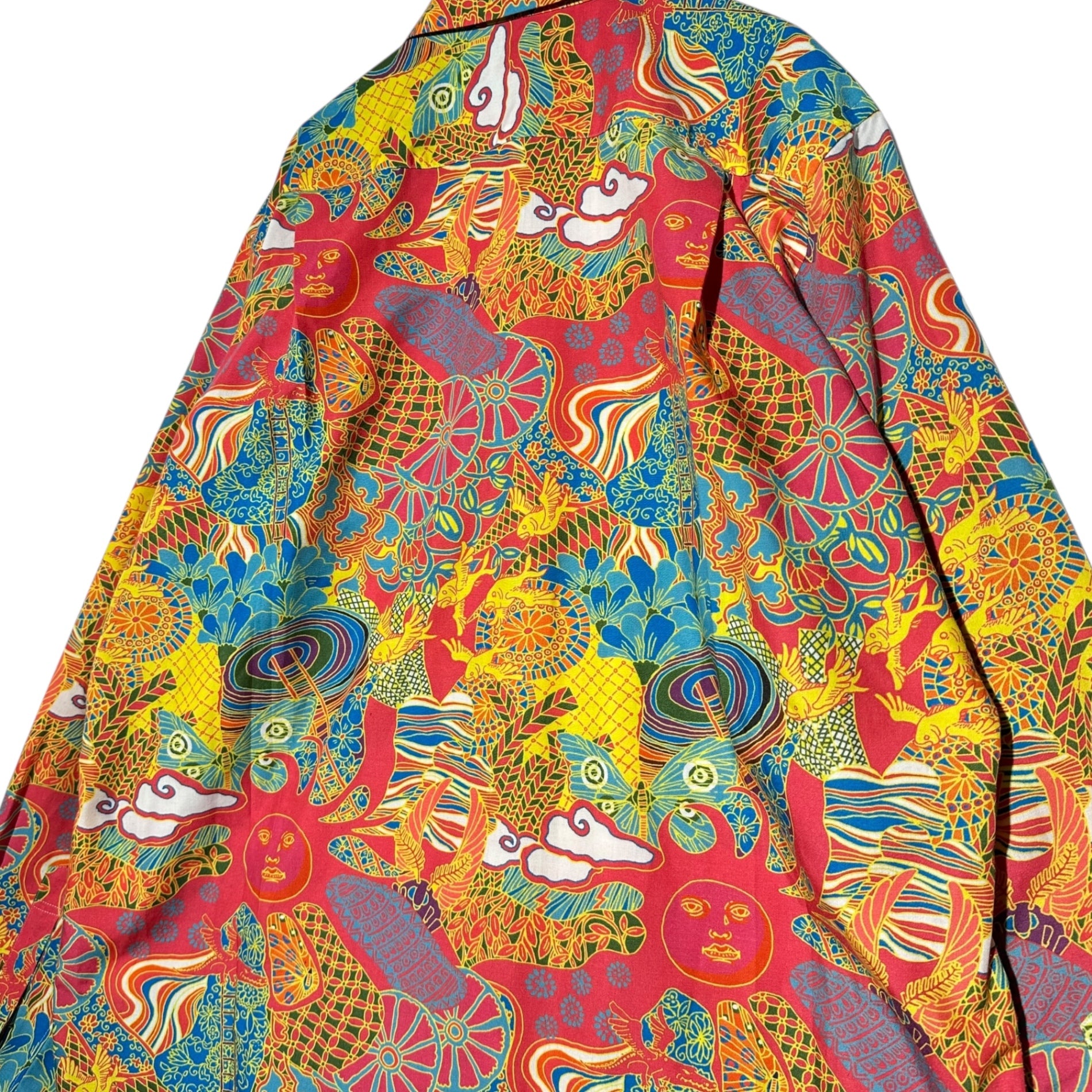 COMME des GARCONS HOMME PLUS(コムデギャルソンオムプリュス) 01AW Psychedelic Era All-Over Print L/S Shirt サイケ期 総柄 長袖 シャツ PC-B003 FREE(L程度) ピンク AD2001 アーカイブ